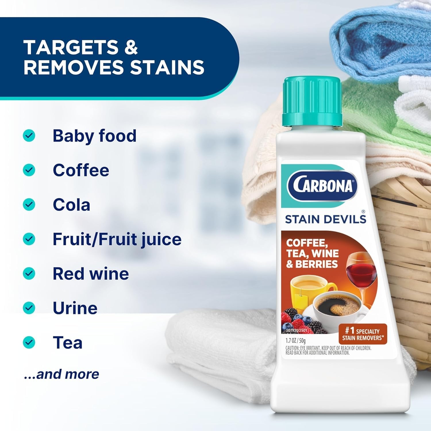 2 PCS 1.7 Fl Oz Stain Devil #8 Wine Tea Coffee Juice Remover Laundry Wash