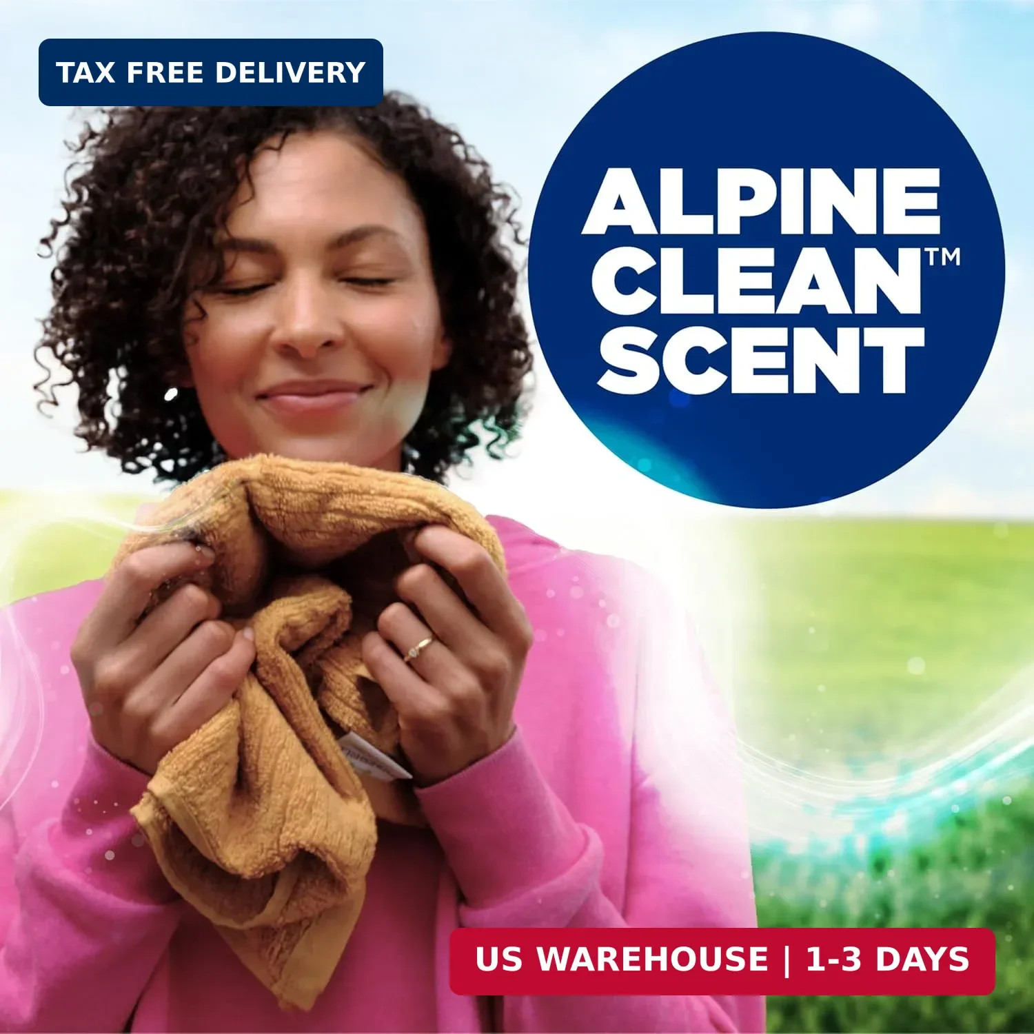 Powder Laundry Detergent, Alpine Clean, 9.56 lb, 155 Loads | Odor E