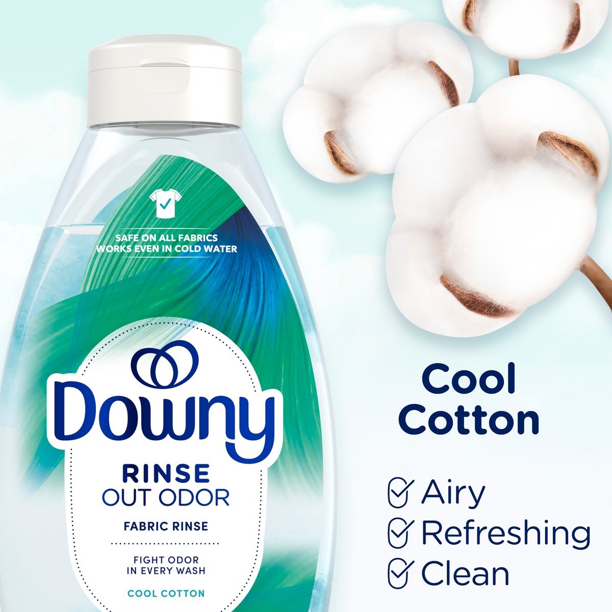 Cool Cotton HE Compatible Rinse &Refresh Laundry Odor Remover and Fabric-48fl oz