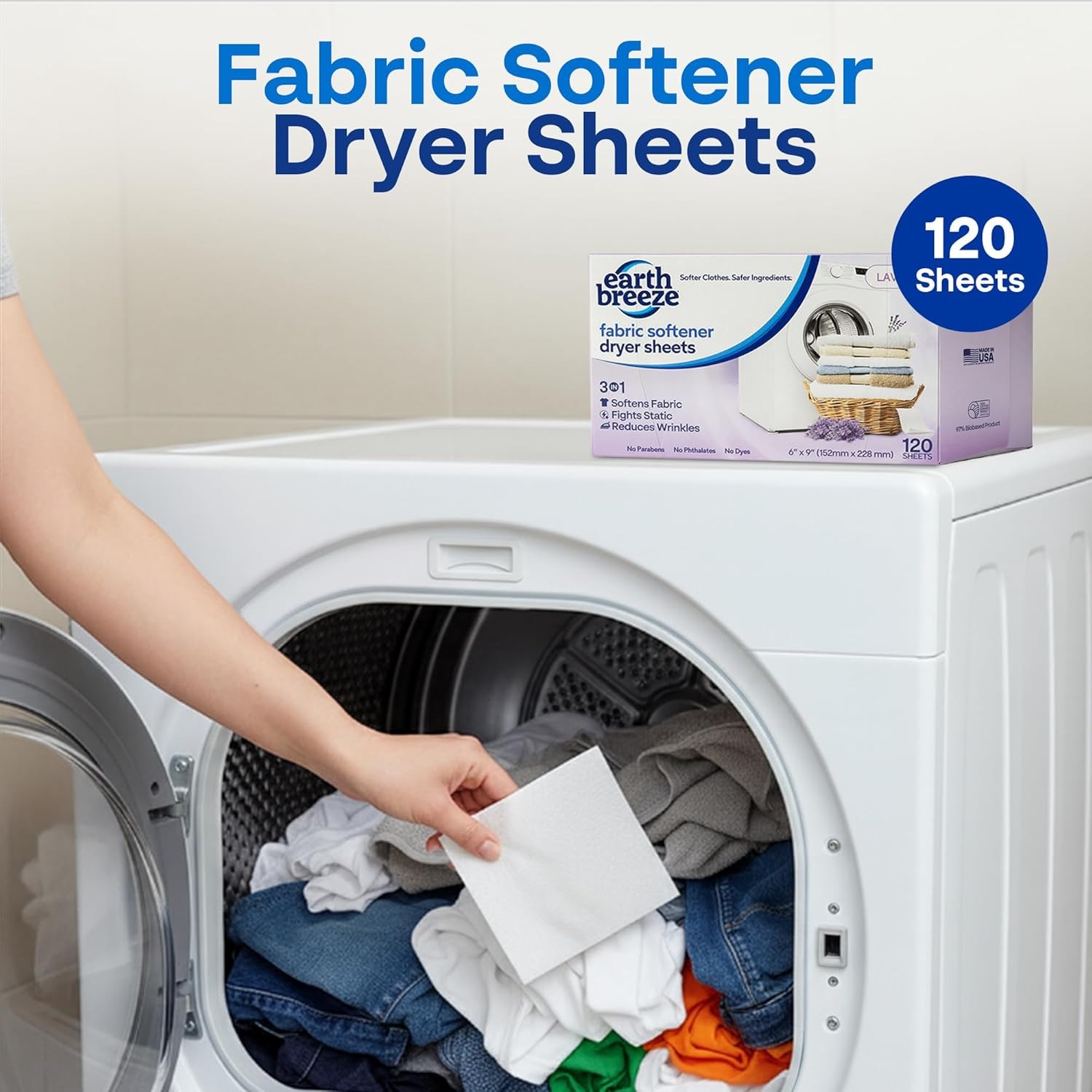 Earth Breeze Laundry Detergent Sheets, No Harsh (Select Your Scent & Count )