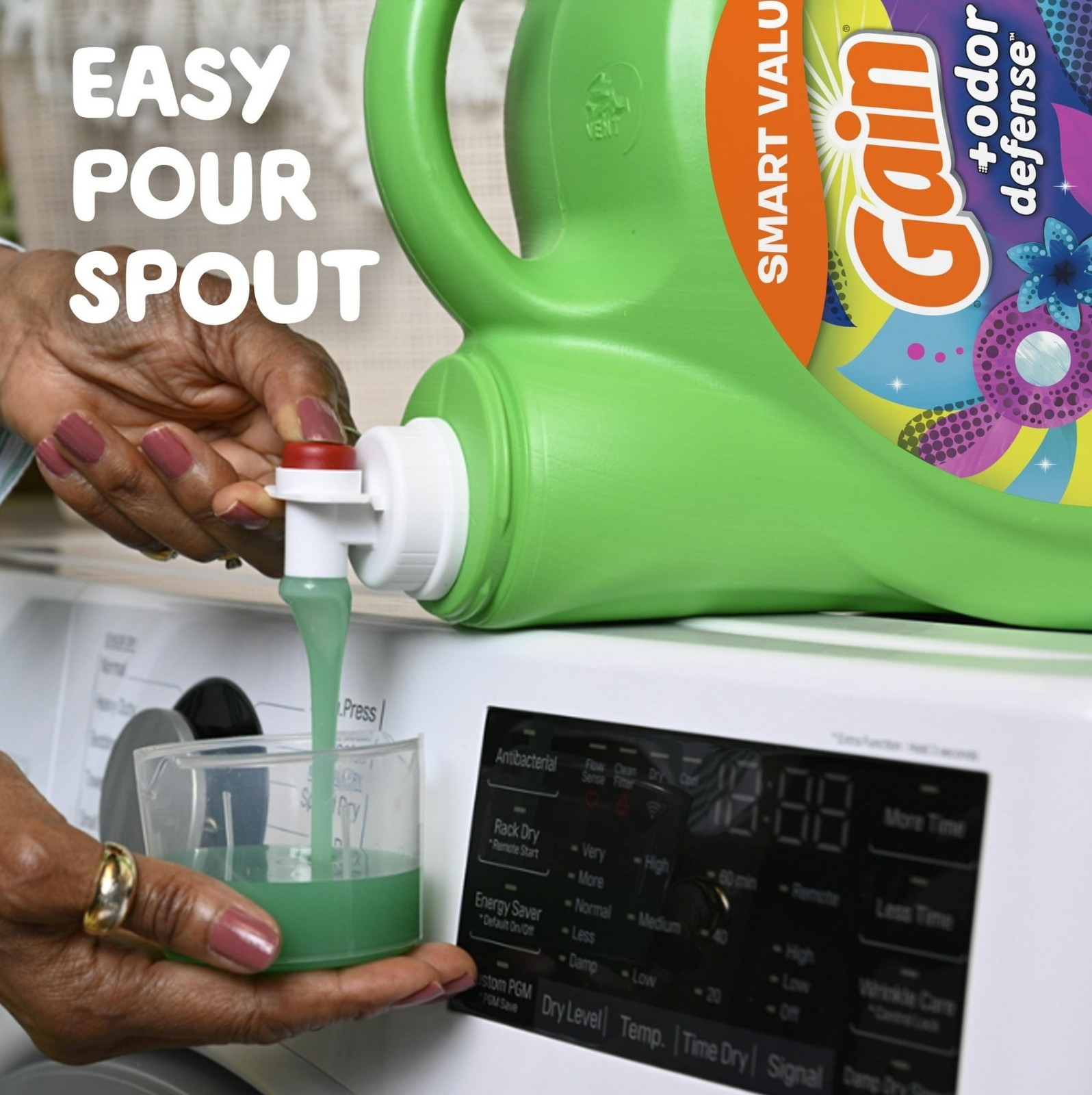 Gain Odor Defense Laundry Detergent, Super Fresh Blast, 154 oz, 107 Loads
