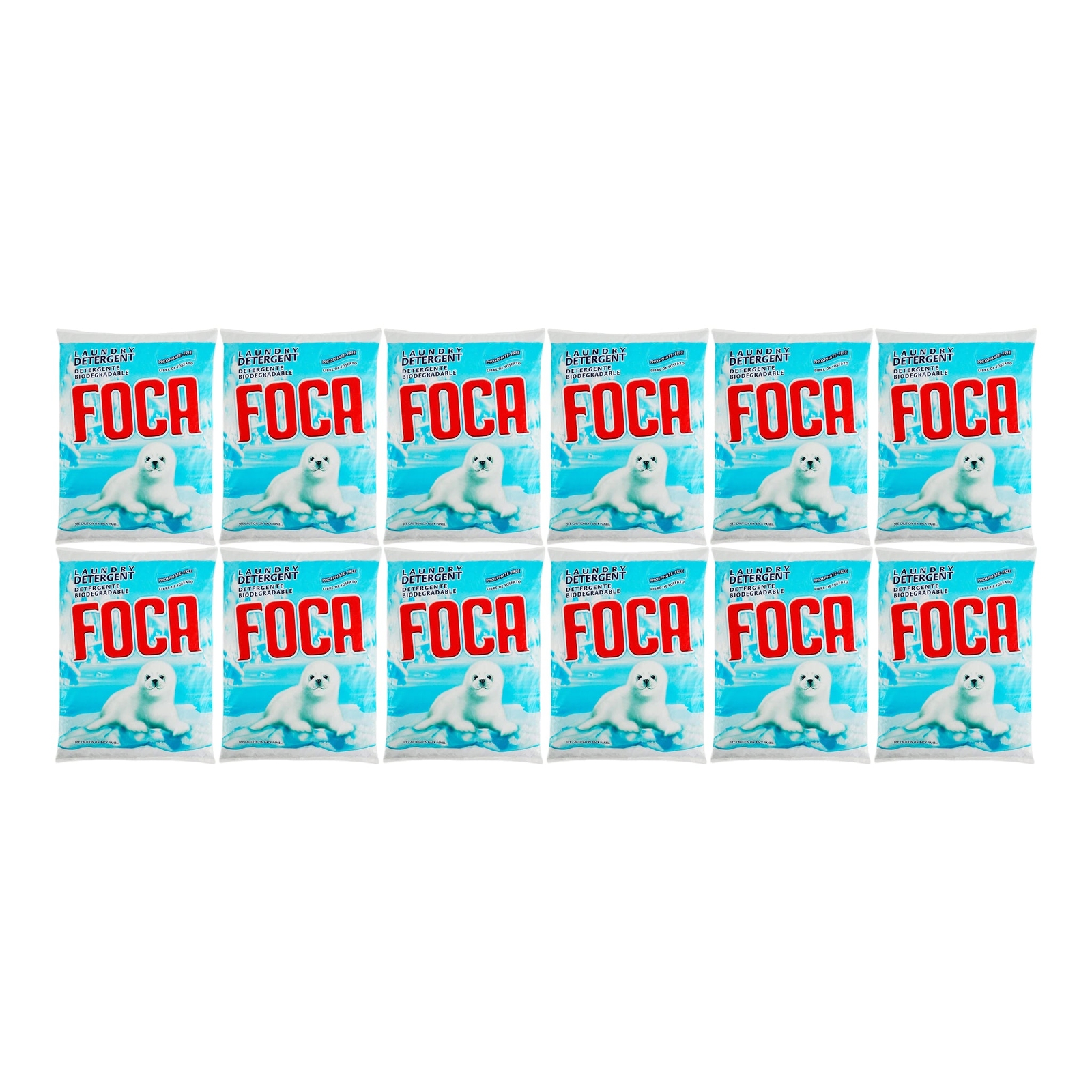 Foca Powder Laundry Detergent, 17.63oz (500g) (Pack of 12)