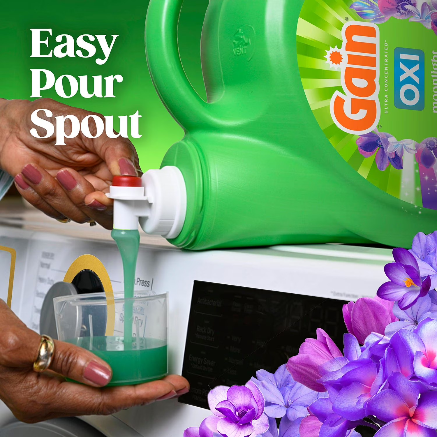 Gain + Oxi Liquid Laundry Detergent, Moonlight Breeze, 170 fl. oz. 159 Loads HE