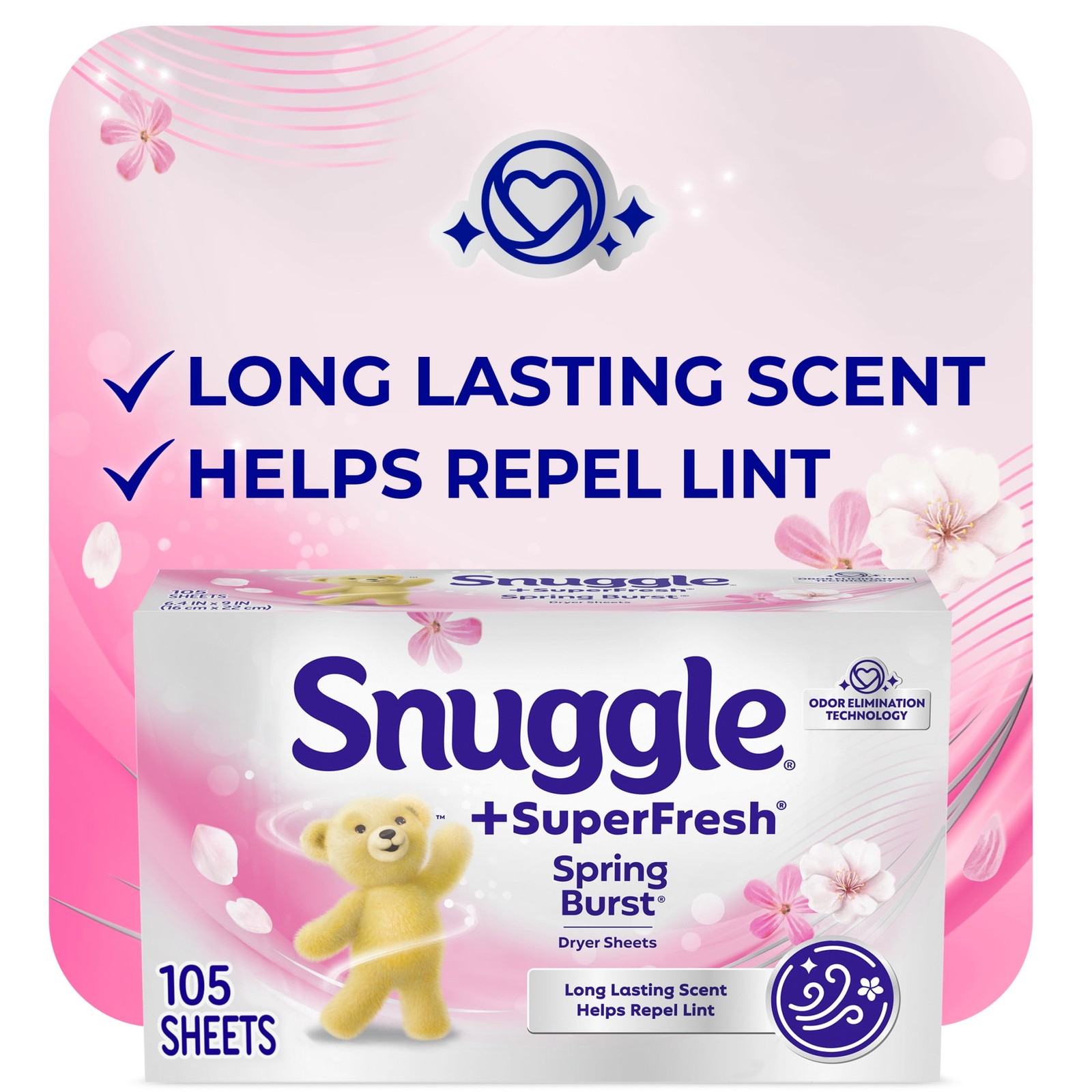 Fabric Softener Dryer Sheets, Spring Burst Formula, 200-Count