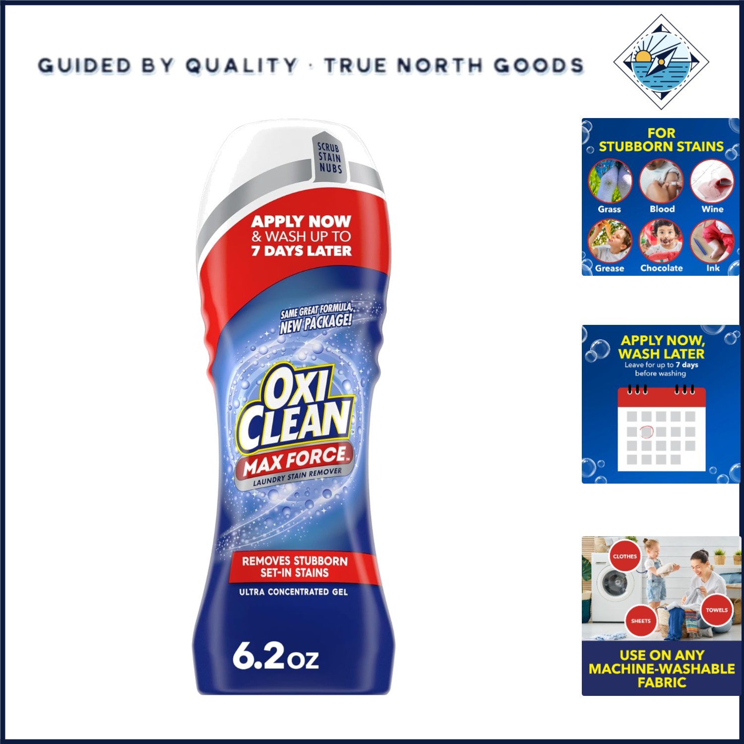 Laundry Stain Remover Gel Stick for Tough Stains on Machine Washable Fabrics