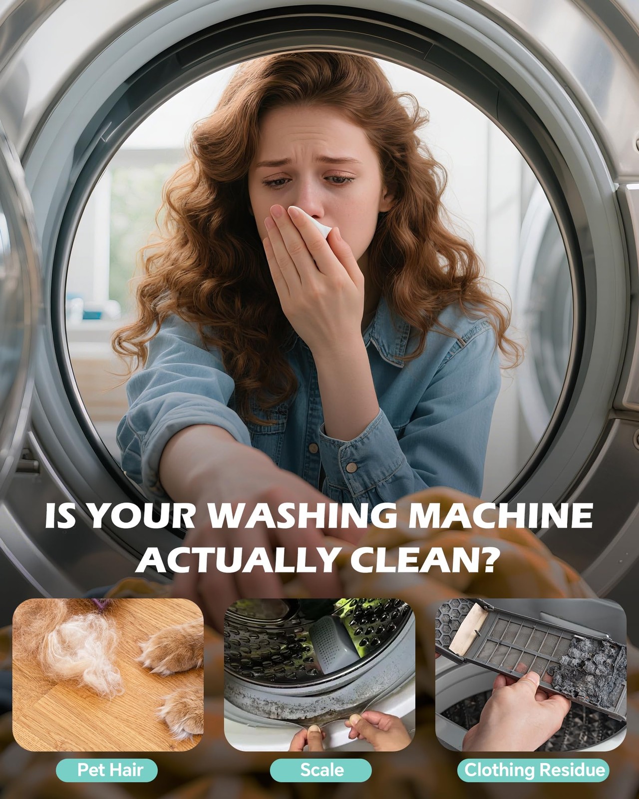 Mamouris Washing Machine Cleaner Tablets 24 Pack Deep Clean FROM USA