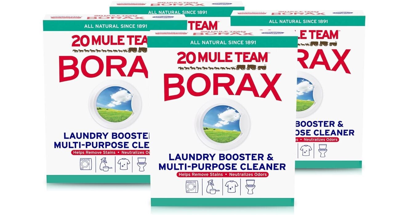20 MULE TEAM Laundry Detergent All Natural Booster Multi Cleaner-65Oz Pack of 4-