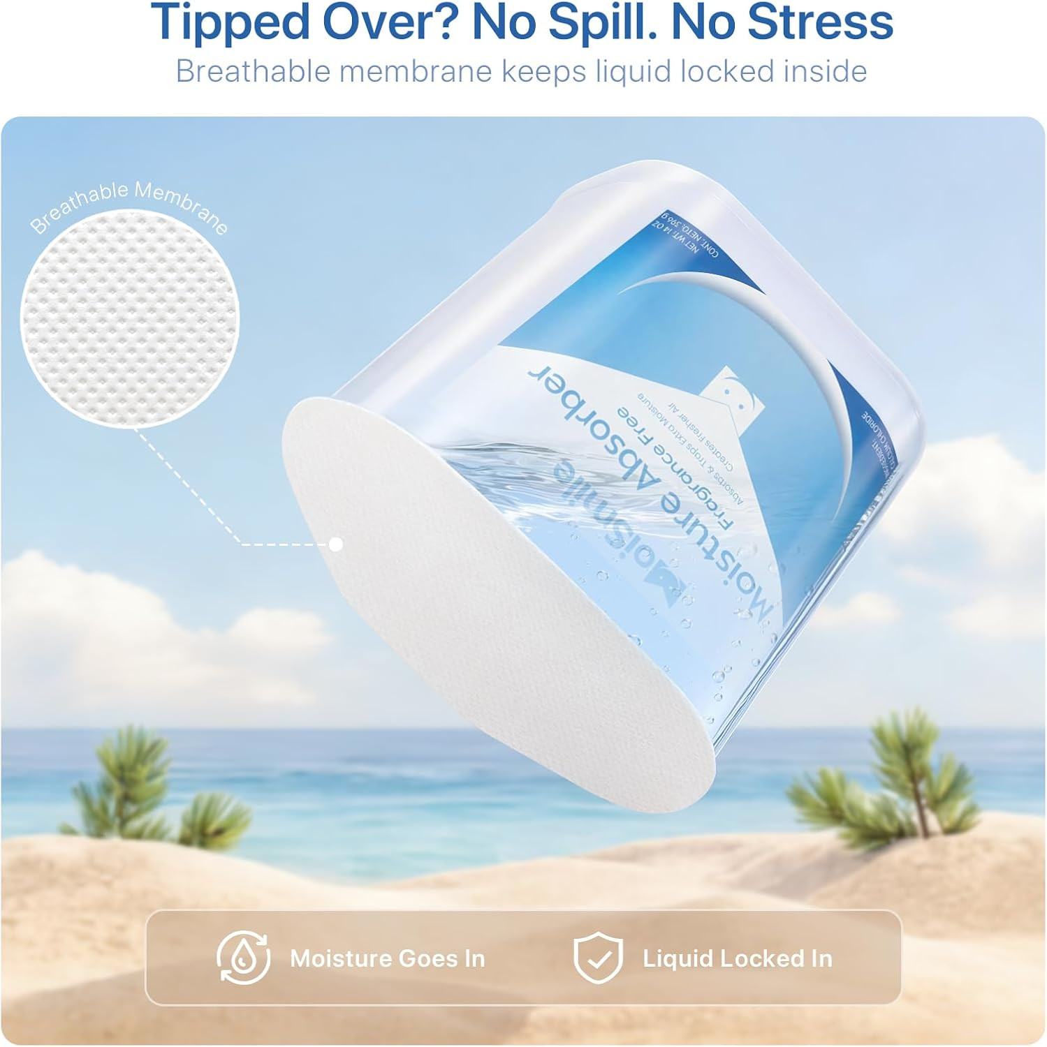 Large Moisture Absorber Buckets, 6 Pack, 14 Oz Each, Fragrance Free | 14 Oz Net
