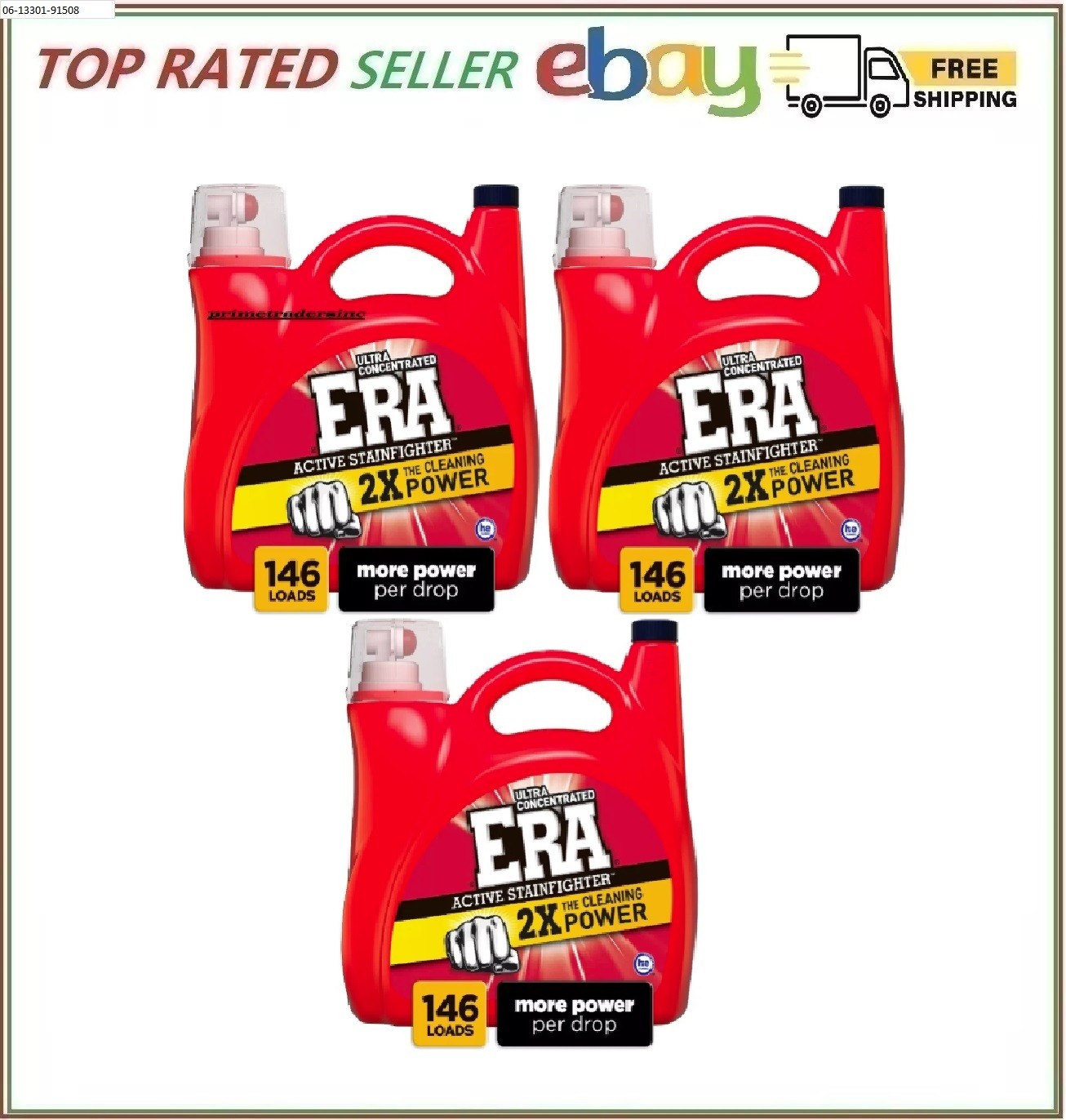 3 Pack -Era Active Stainfighter Liquid Laundry Detergent, 146 loads, 200 fl. oz.
