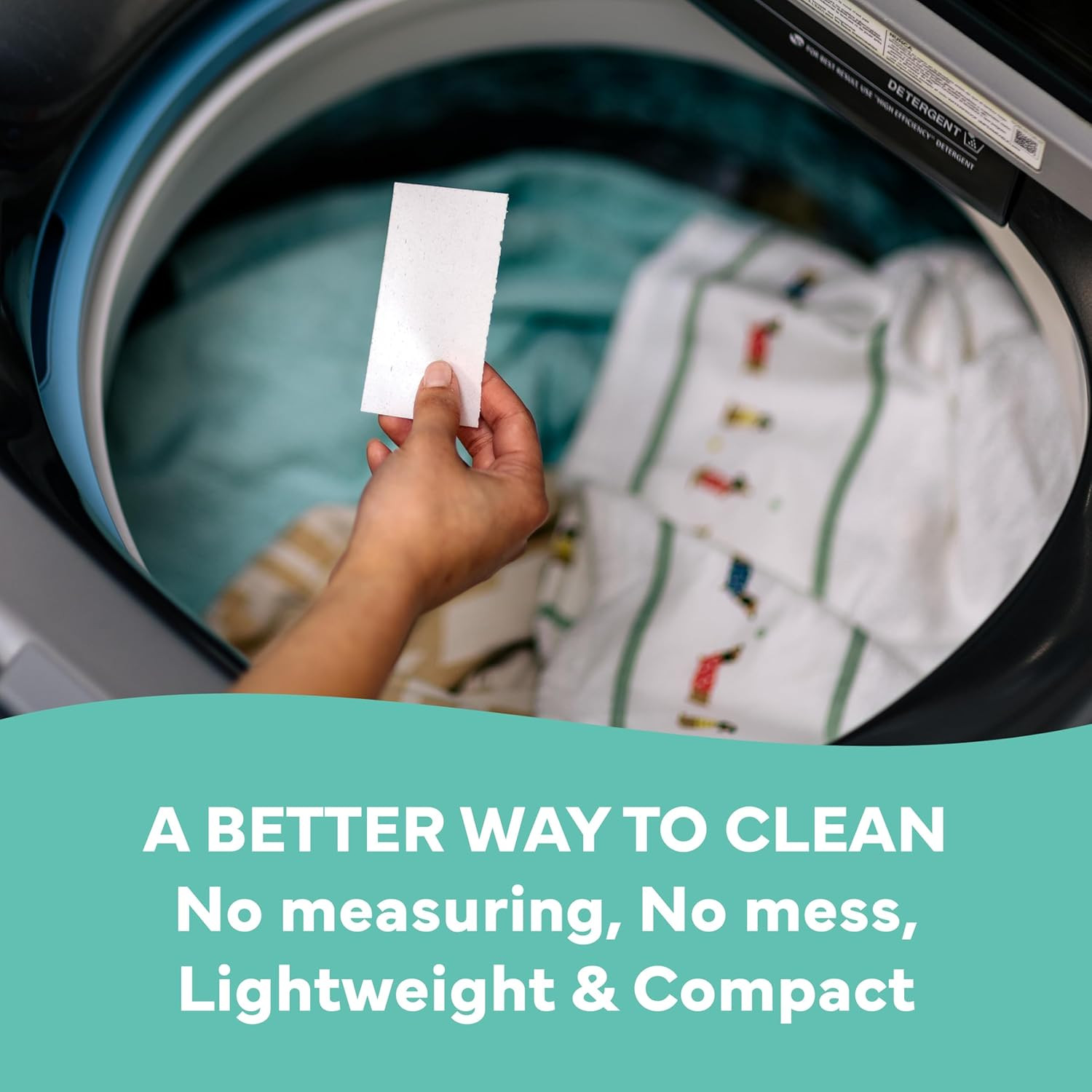 Tru Earth Laundry Detergent Sheets, Fresh Linen, 64ct, 128 Loads, Travel
