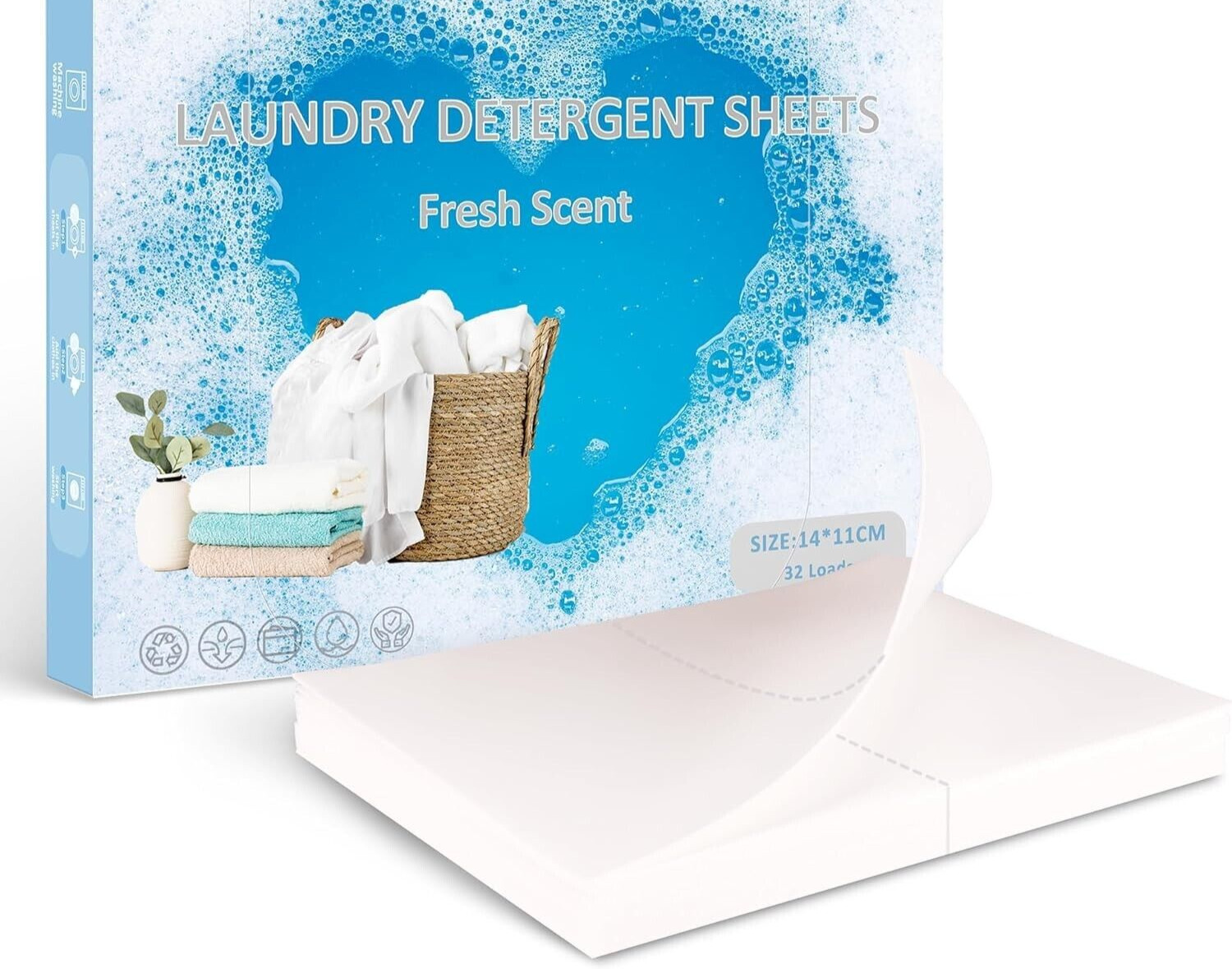 Eco Friendly Laundry Detergent Sheets Travel Size Zero Waste Lightweight Packs