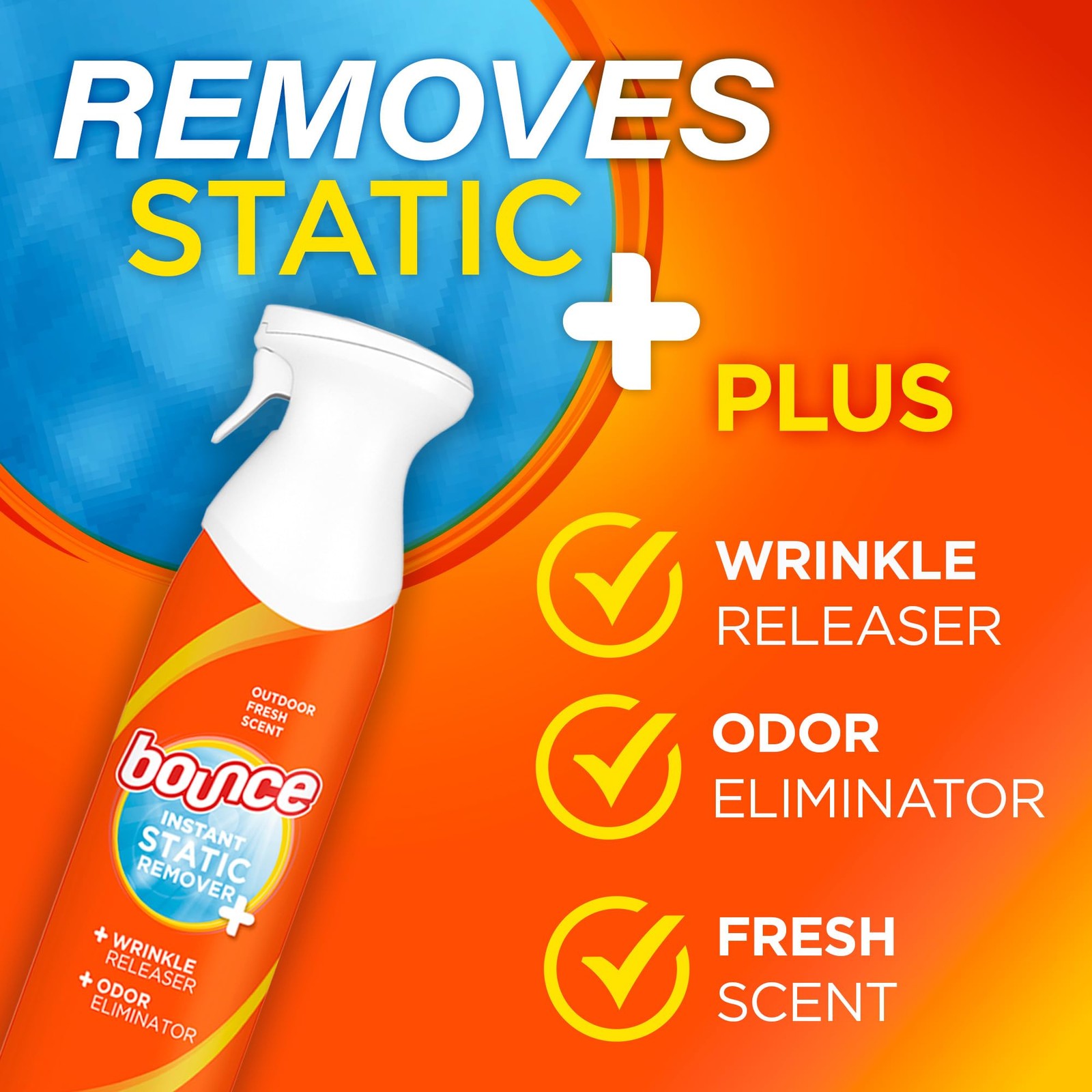 Bounce Anti Static Spray, 3 in 1 Instant 9.7 Ounce (Pack of 1)