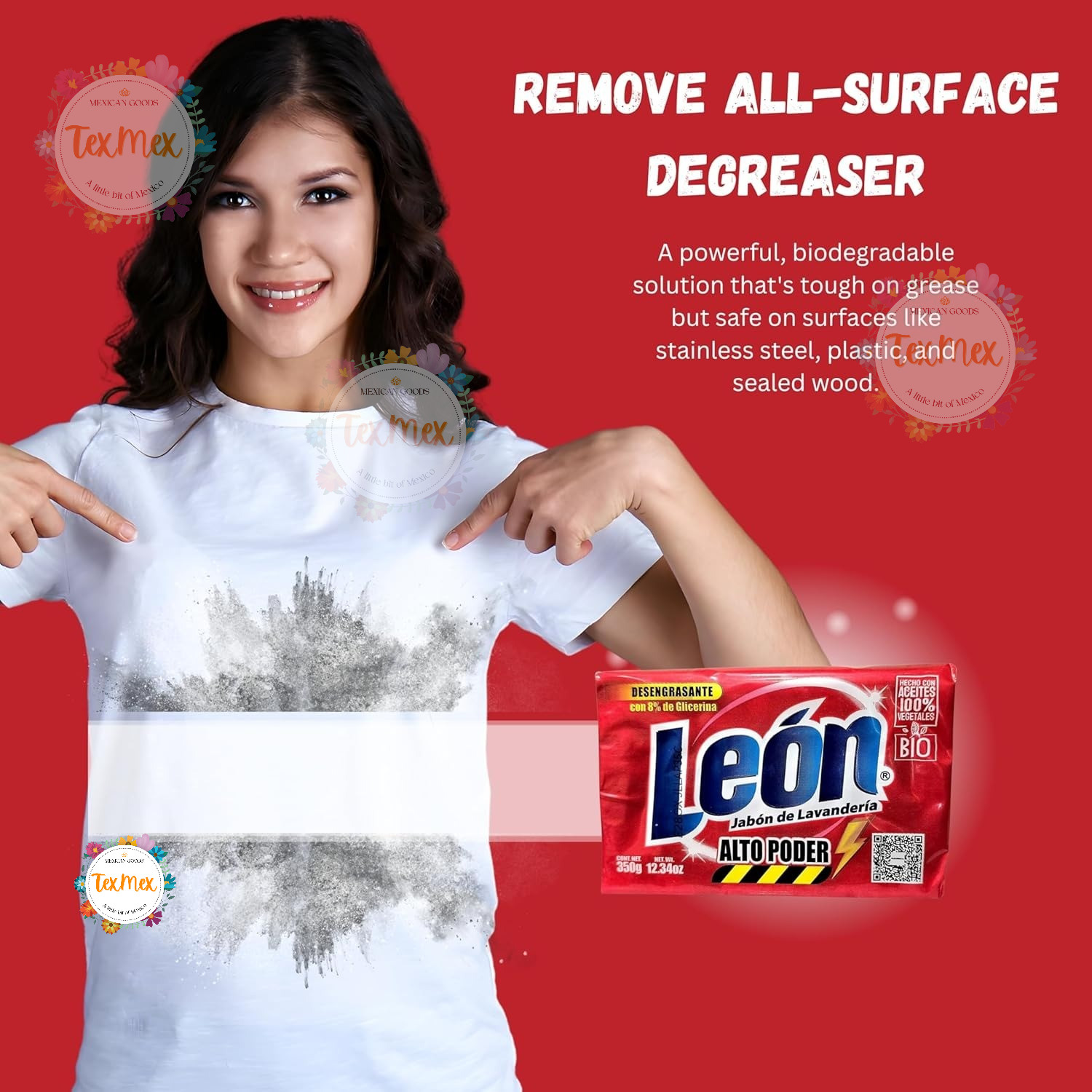 LEON Laundry Bar Soap 350g | Power Cleaning Detergent Bar, Tough Stain Remover