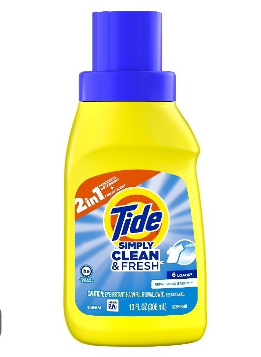 🐌 TIDE (2-PACK) 10 Oz. Simply Clean ●REFRESHING BREEZE● Laundry Detergent🫧.