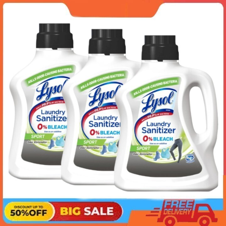 3 packs Lysol® Sport Laundry Sanitizer Additive | Gym Clothes, Activewear, 90 oz