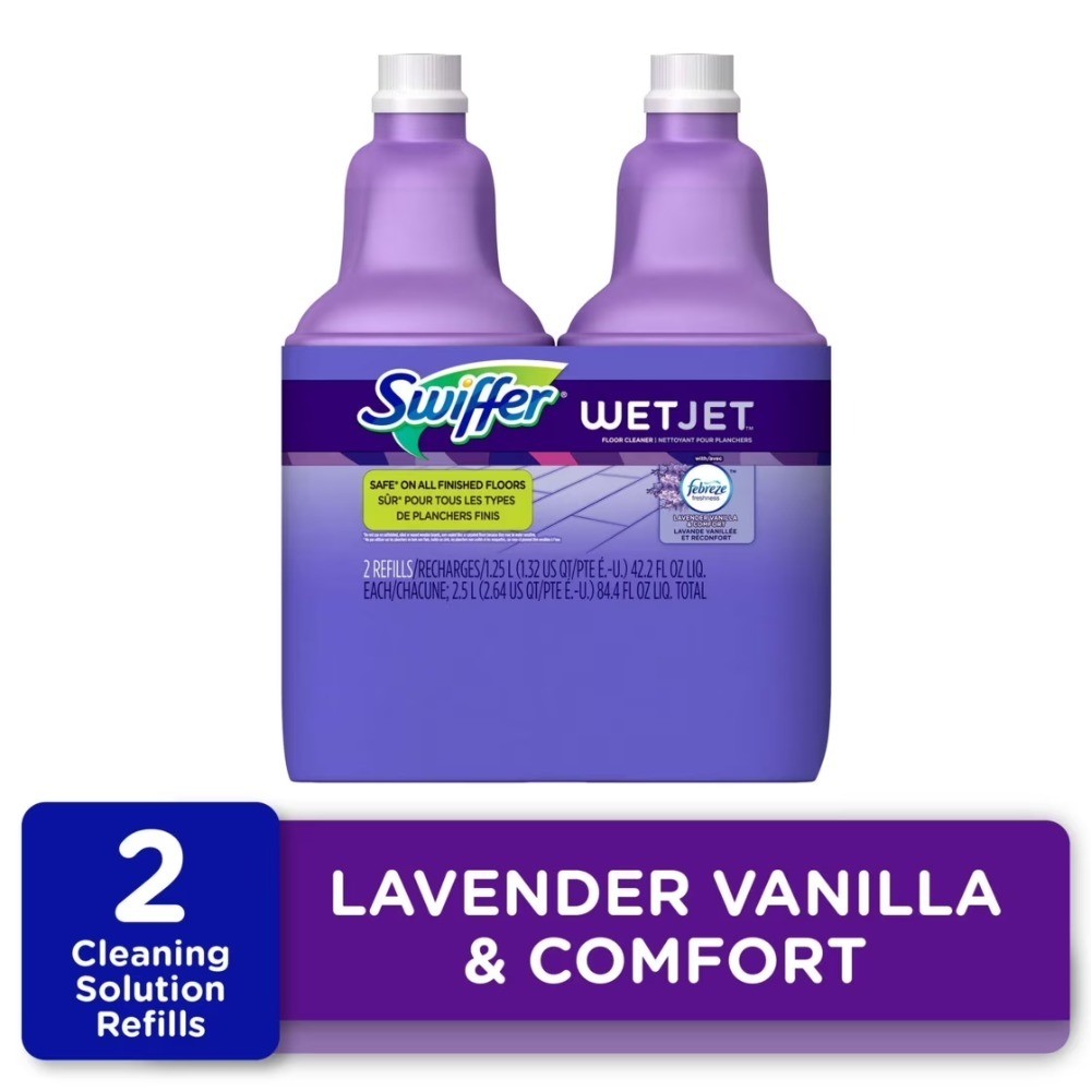 Lavender Scent Wet Jet Floor Cleaner Solution Refill 2 Pack 84.4 Fl Oz Total