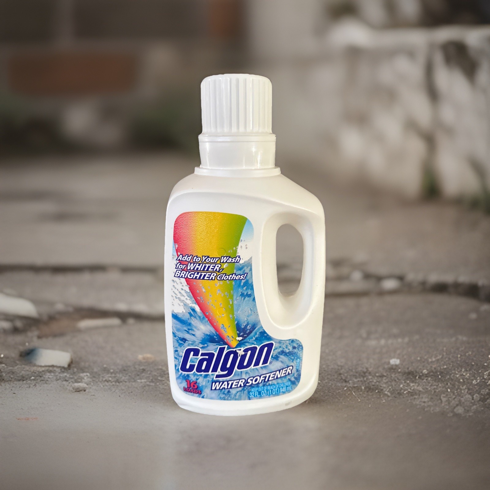 Calgon Water Softener Laundry Detergent Booster 32 Fl Oz Whitens Whites Brighter