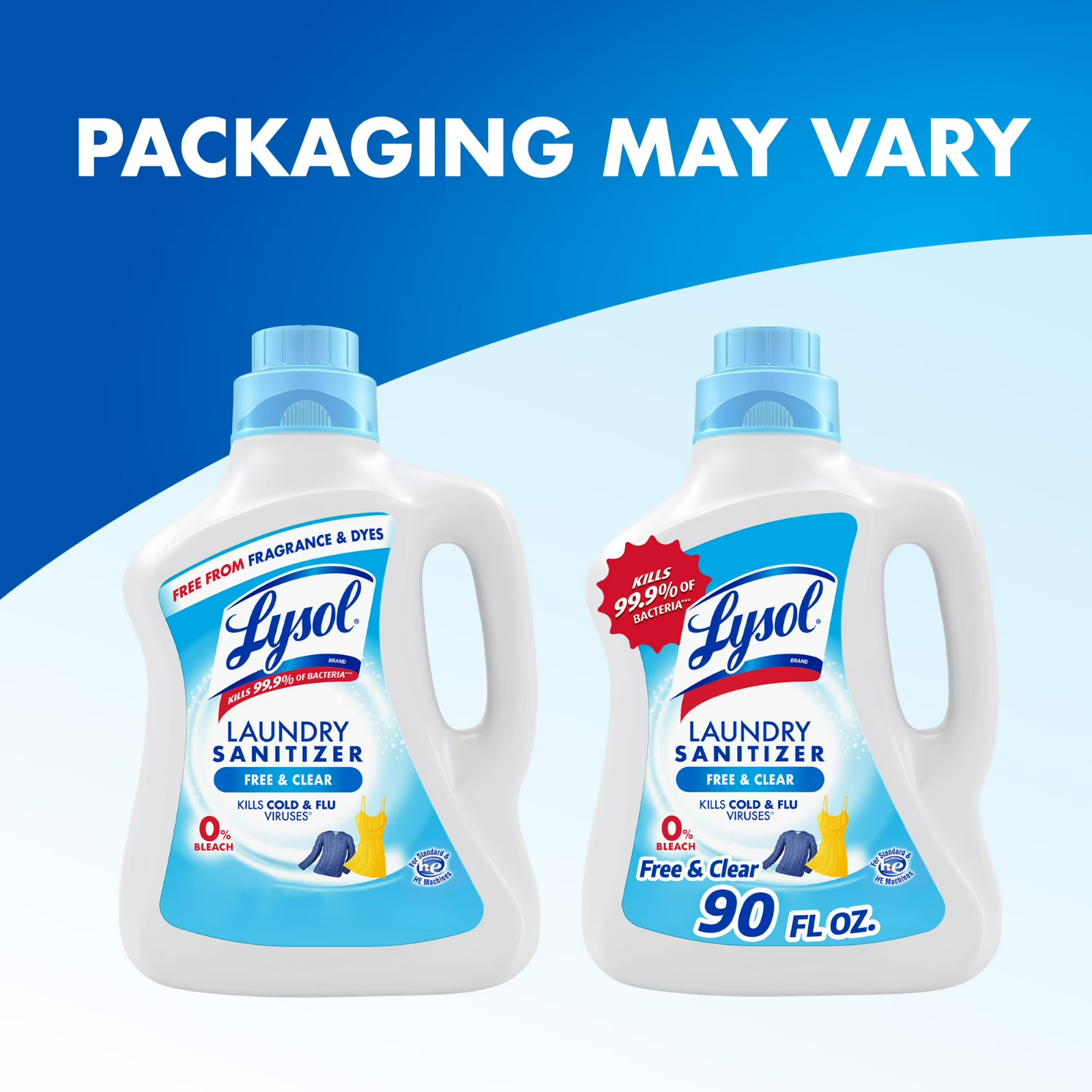 Lysol Laundry Sanitizer Additive Free & Clear 90 Oz Odor Eliminator HE