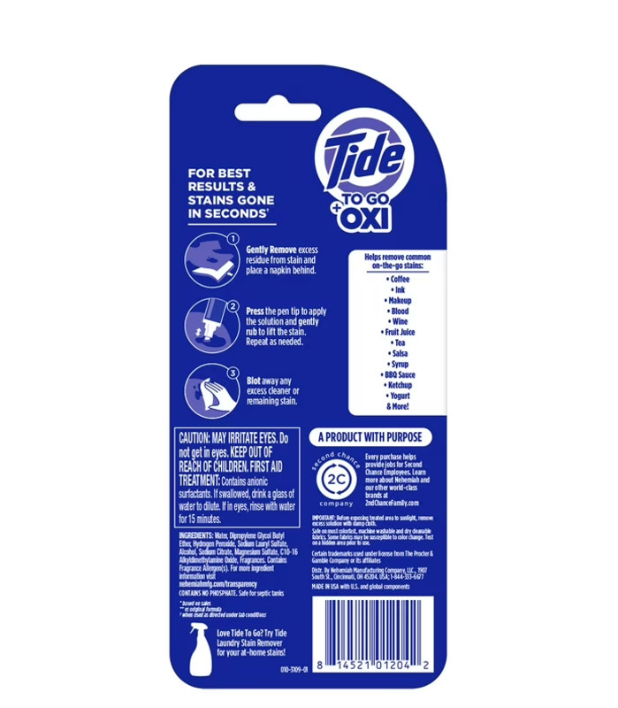 Tide To Go Instant Stain Remover Pen Fresh 1.01 fl oz 3 Count Each-(2 Pack)