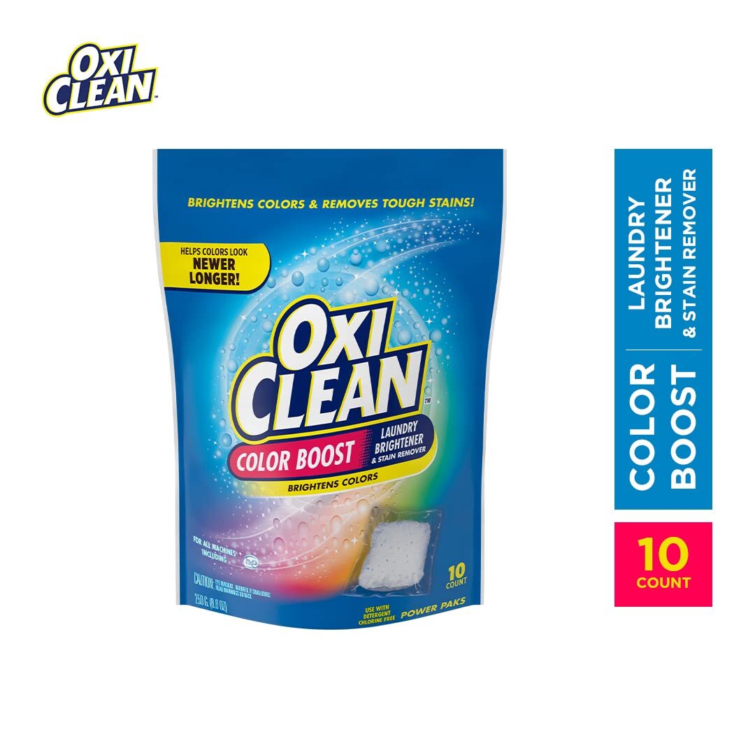 OxiClean MaxForce Power Packs 10 Count 4 in 1 Stain Fighting for Brighter Whites