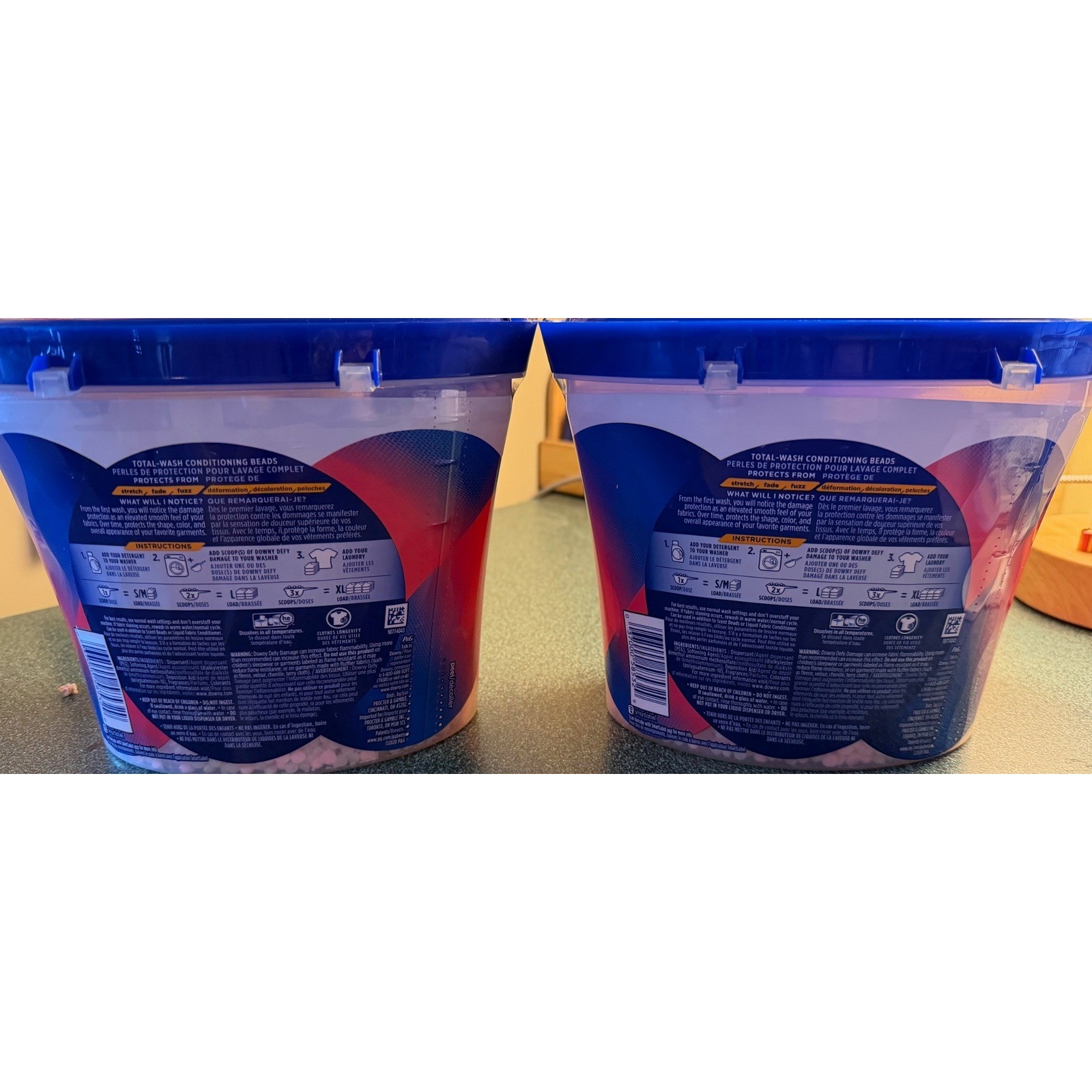 SEALED Downy Defy Damage Total Wash Conditioning Beads Floral 18.1OZ Set of 2