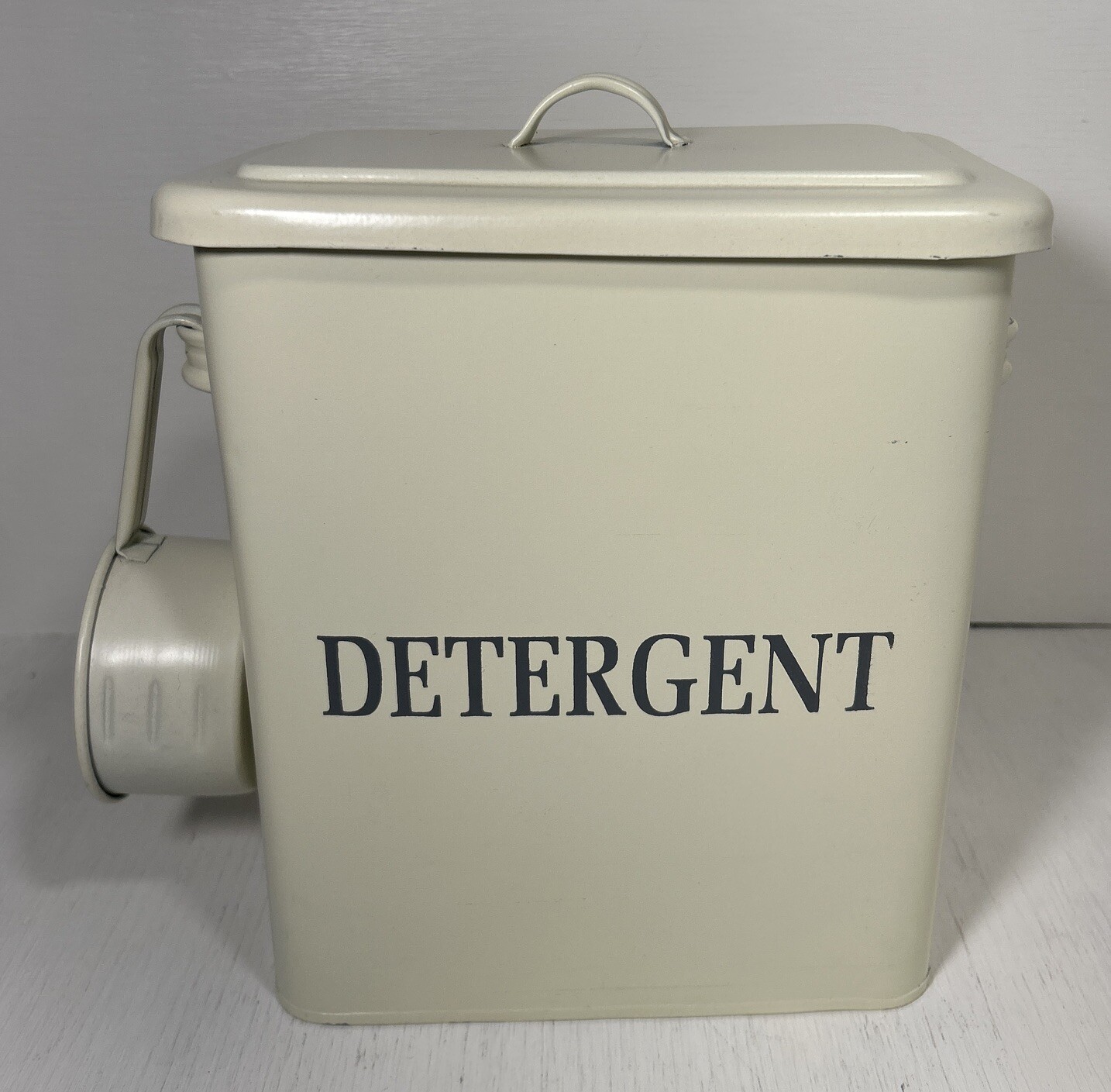 Metal Laundry Room Container Modern Farmhouse CREAM Detergent Powder Storage Org