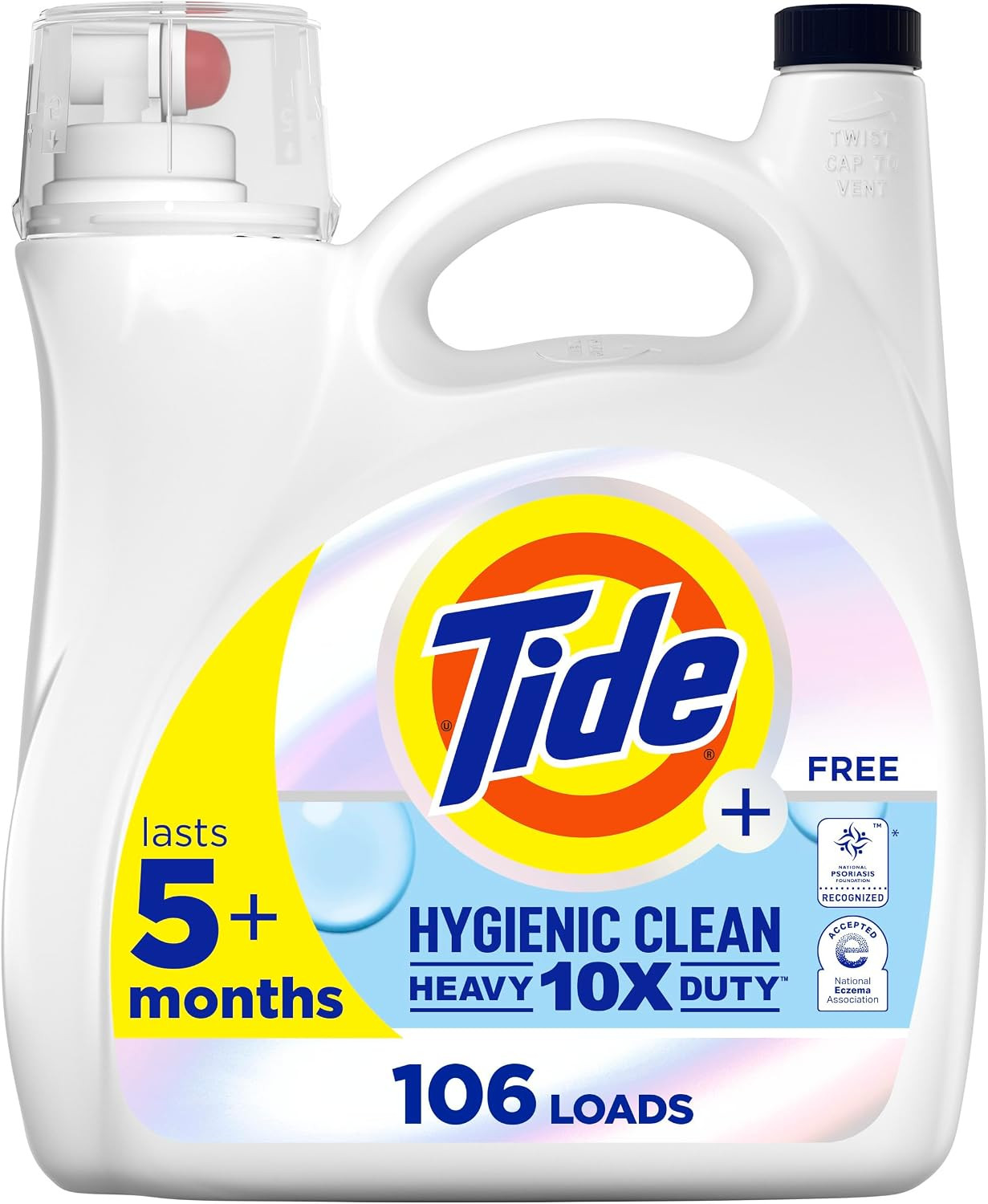 Hygienic Clean Heavy Duty 10X Free Liquid Laundry Detergent, 149 Fl Oz 106 Loads