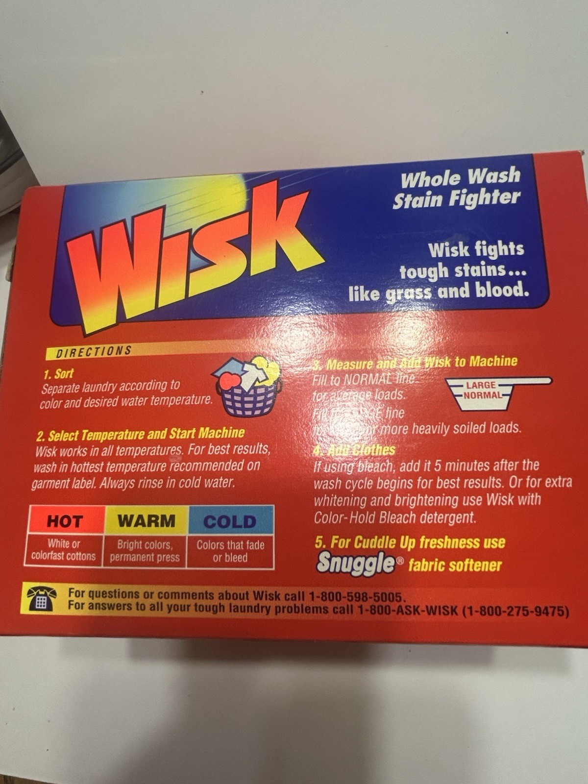 Wisk Laundry Detergent Washing Powder NOS Vintage 1997 Sealed 90s Movie Prop