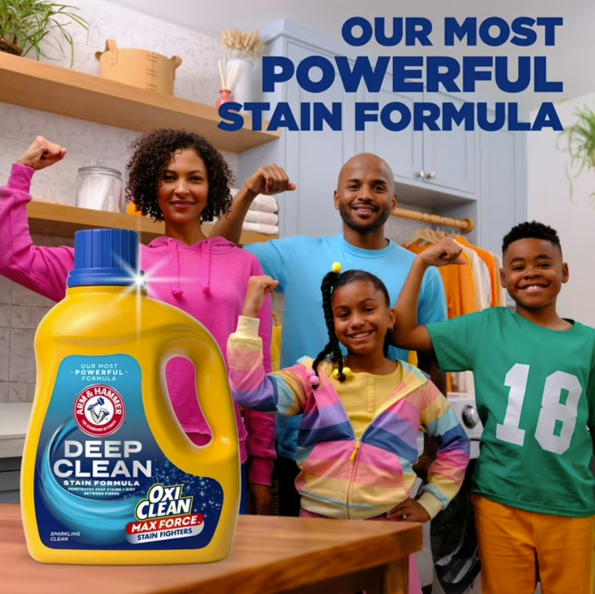 (6 pack) ARM & HAMMER Deep Clean OxiClean Max Force Laundry Detergent, 75 fl oz