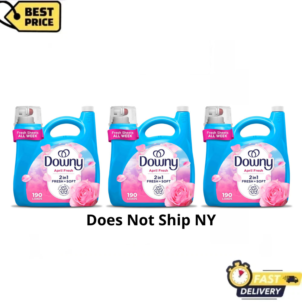Downy Liquid Fabric Softener and Conditioner, April Fresh, 140 fl oz (3 Pack)