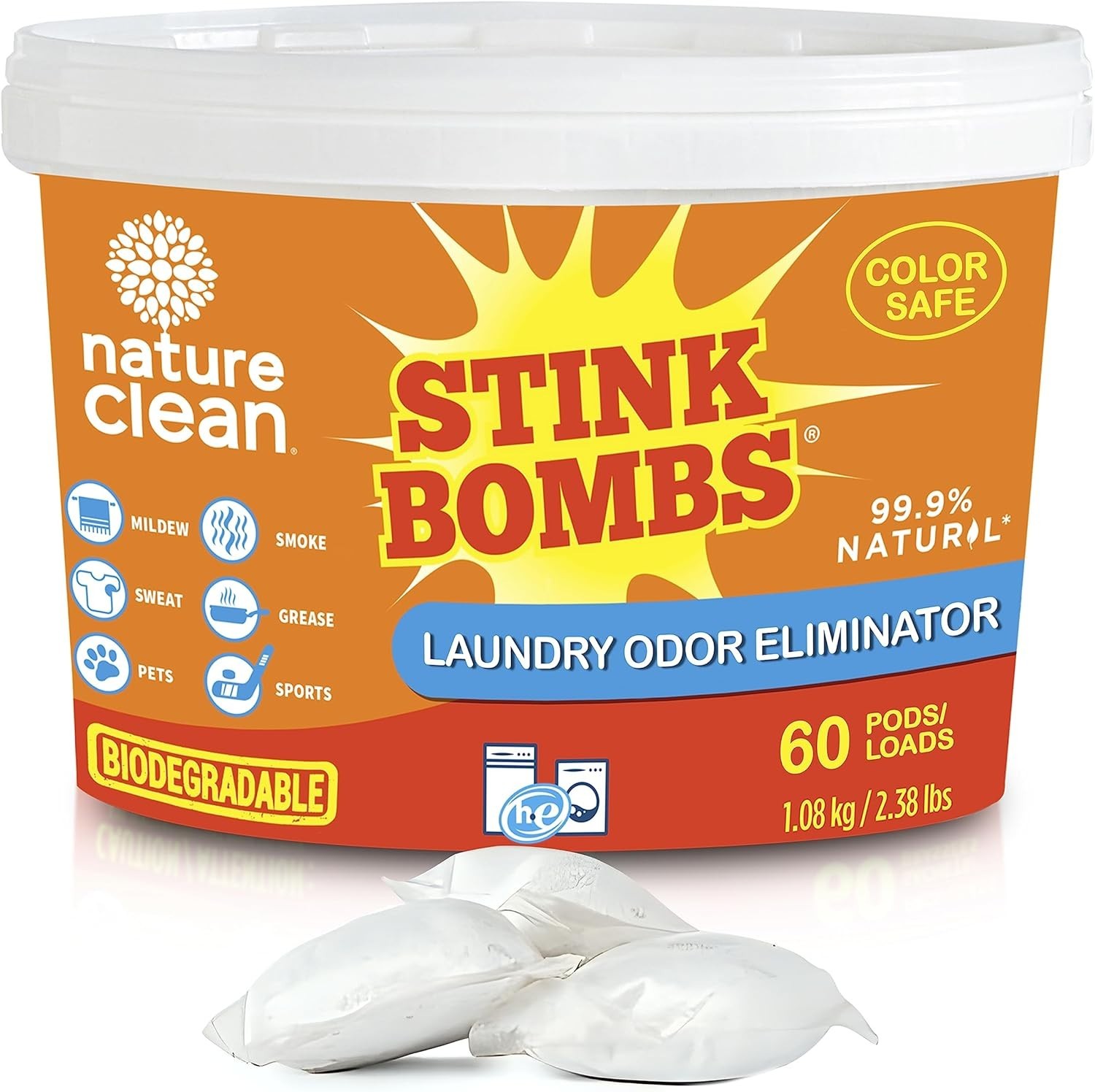 Laundry Deodorizer Pods – Fresh Scent – 60 Ct