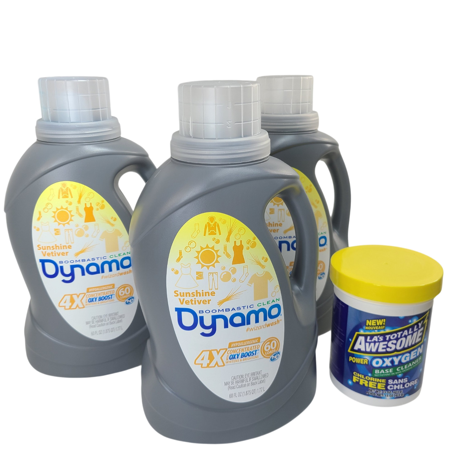 Dynamo Laundry Detergent Sunshine 180 loads Concentrated HE Oxy Oxygen Bundle