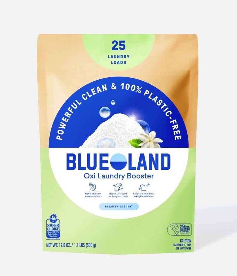 Blueland Oxi Laundry Booster Clear Skies Scent 2-Pack 25 Loads Each Powerful Cle