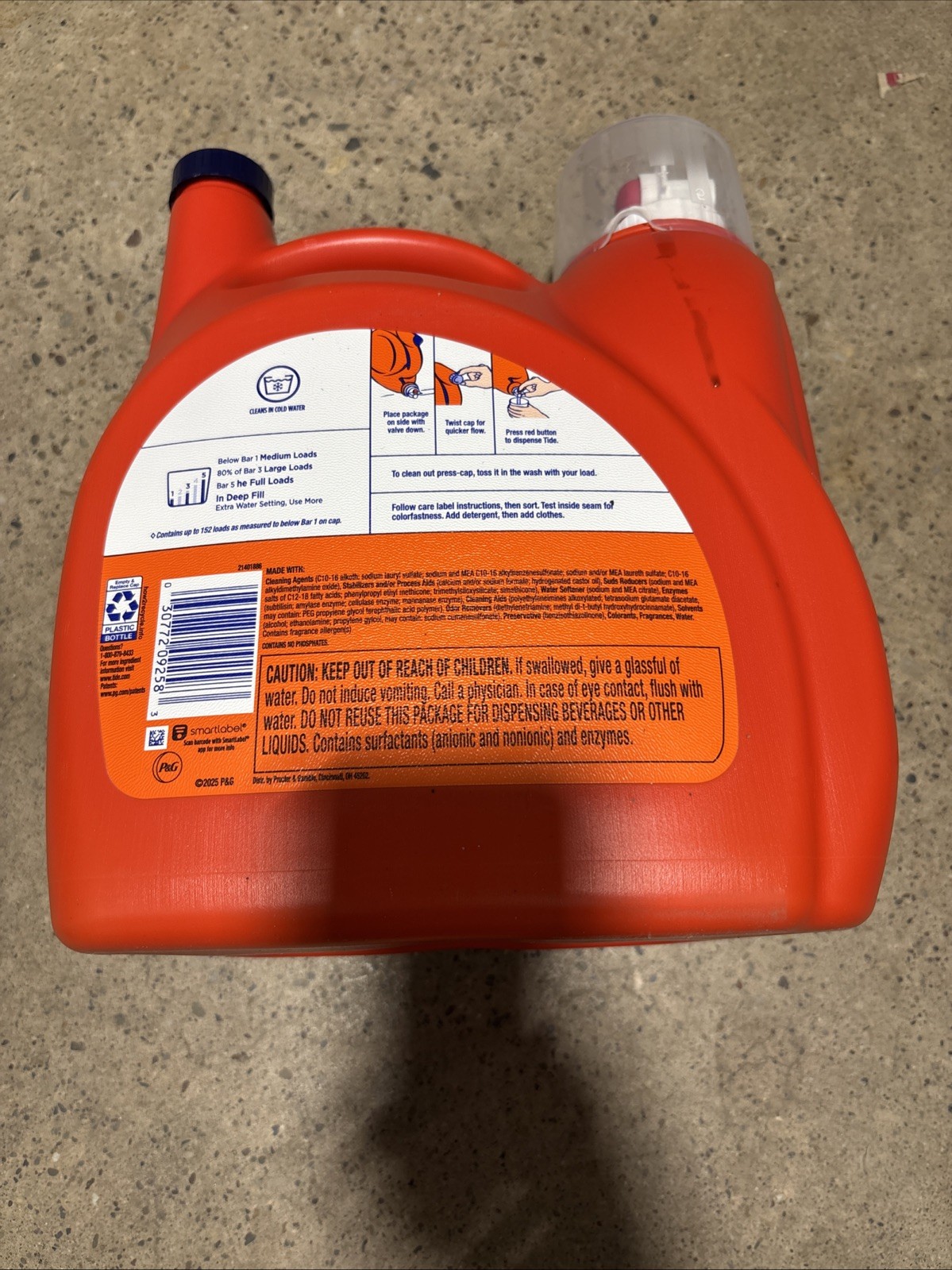 Tide Liquid Laundry Detergent, Original, 152 loads, 170 fl. oz.