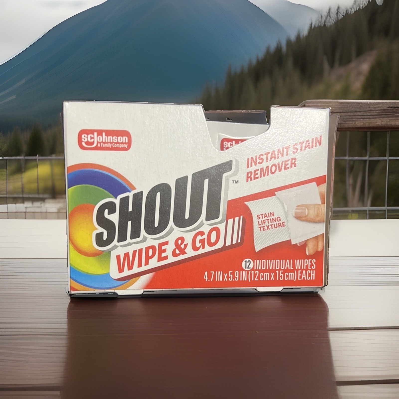 Shout Wipe & Go 12 WIPES INSTANT STAIN REMOVER Drink Coffee Wine Blood CLEANER