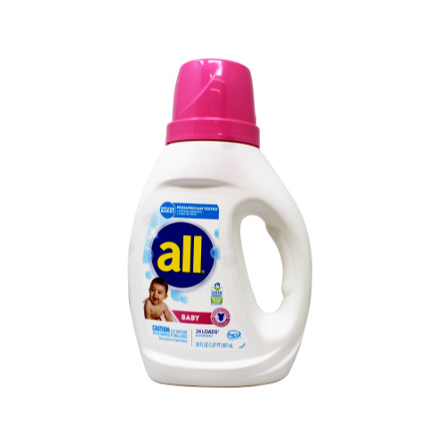 All Liquid Laundry Detergent, Gentle for Baby, 24 Loads, 30 fl oz – 3 Pack
