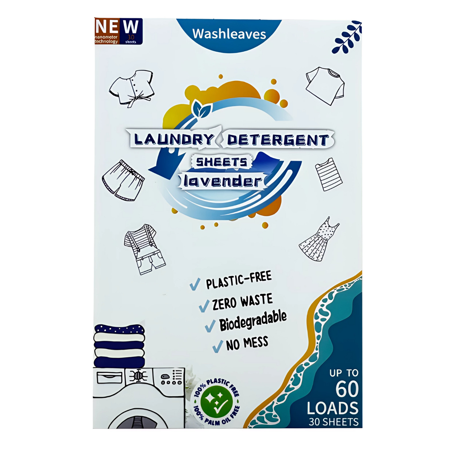 Eco Friendly Laundry Detergent Sheets (60-100 sheets 200 loads) Plant based Free