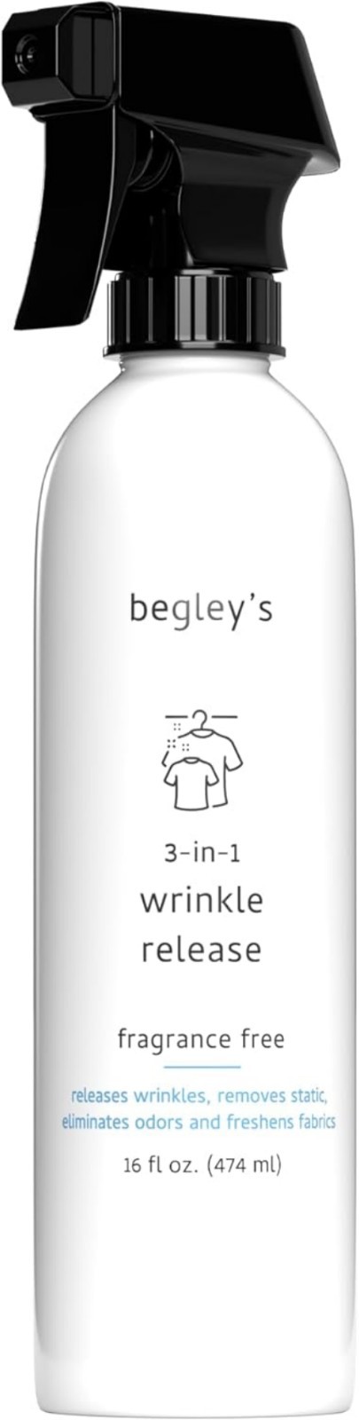3-in-1 Fabric Refresher & Wrinkle Remover Spray – 16 oz Fragrance-Free