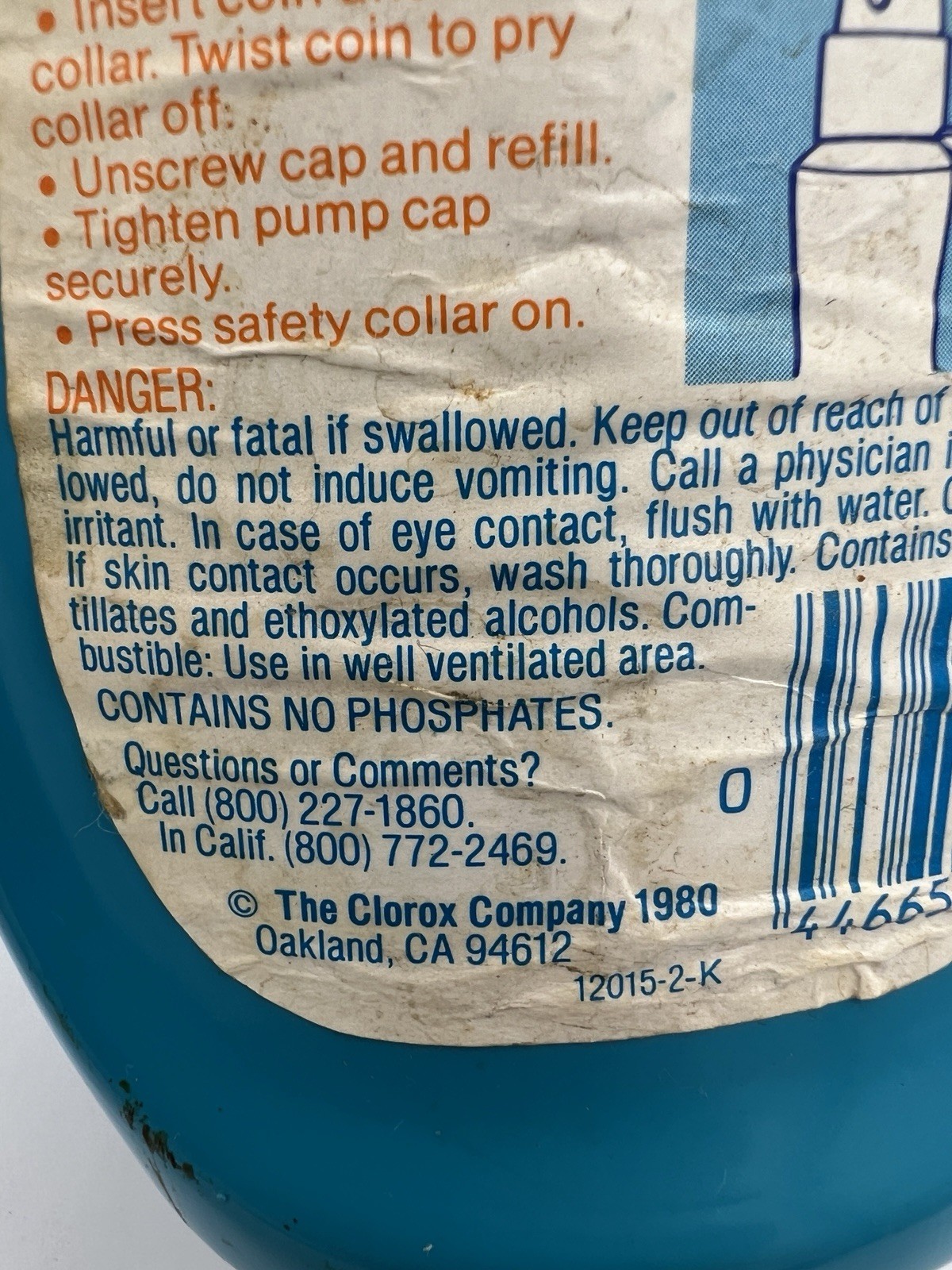 Vintage CLOROX Pre-Wash Stain Remover Discontinued 1980 Spray 65% full Prop