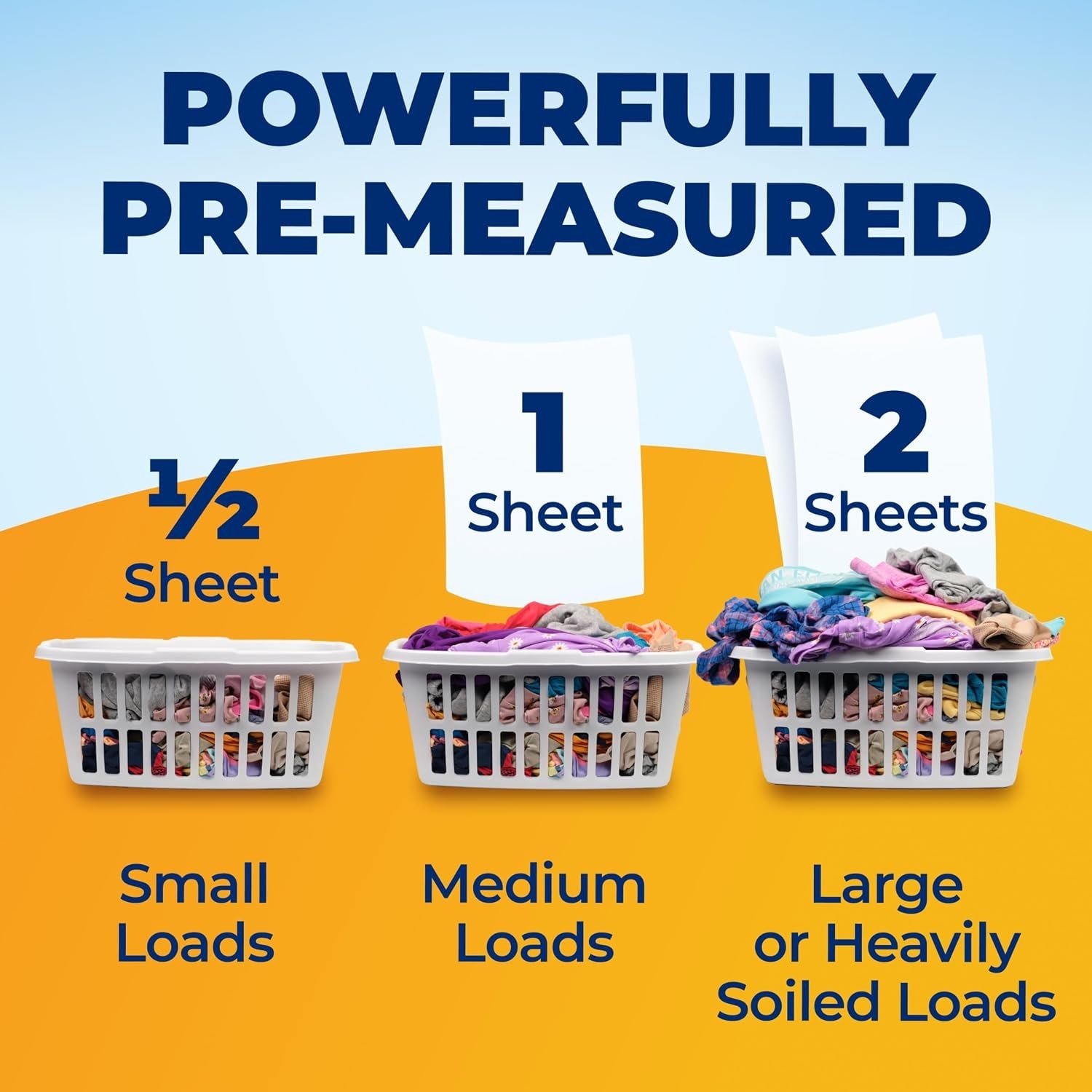 Power Sheets Laundry Detergent, Fragrance Free, 60 Count | No Dyes or Perfume…