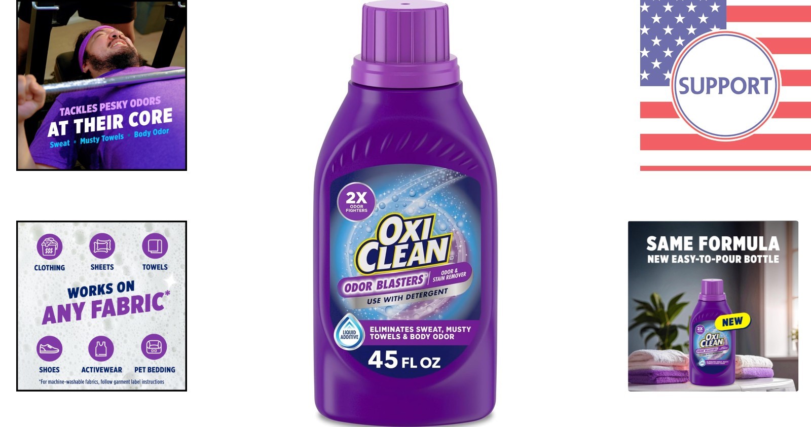 45 fl oz Odor Blasters Liquid Laundry Additive – Powerful Stain & Odor Fighter