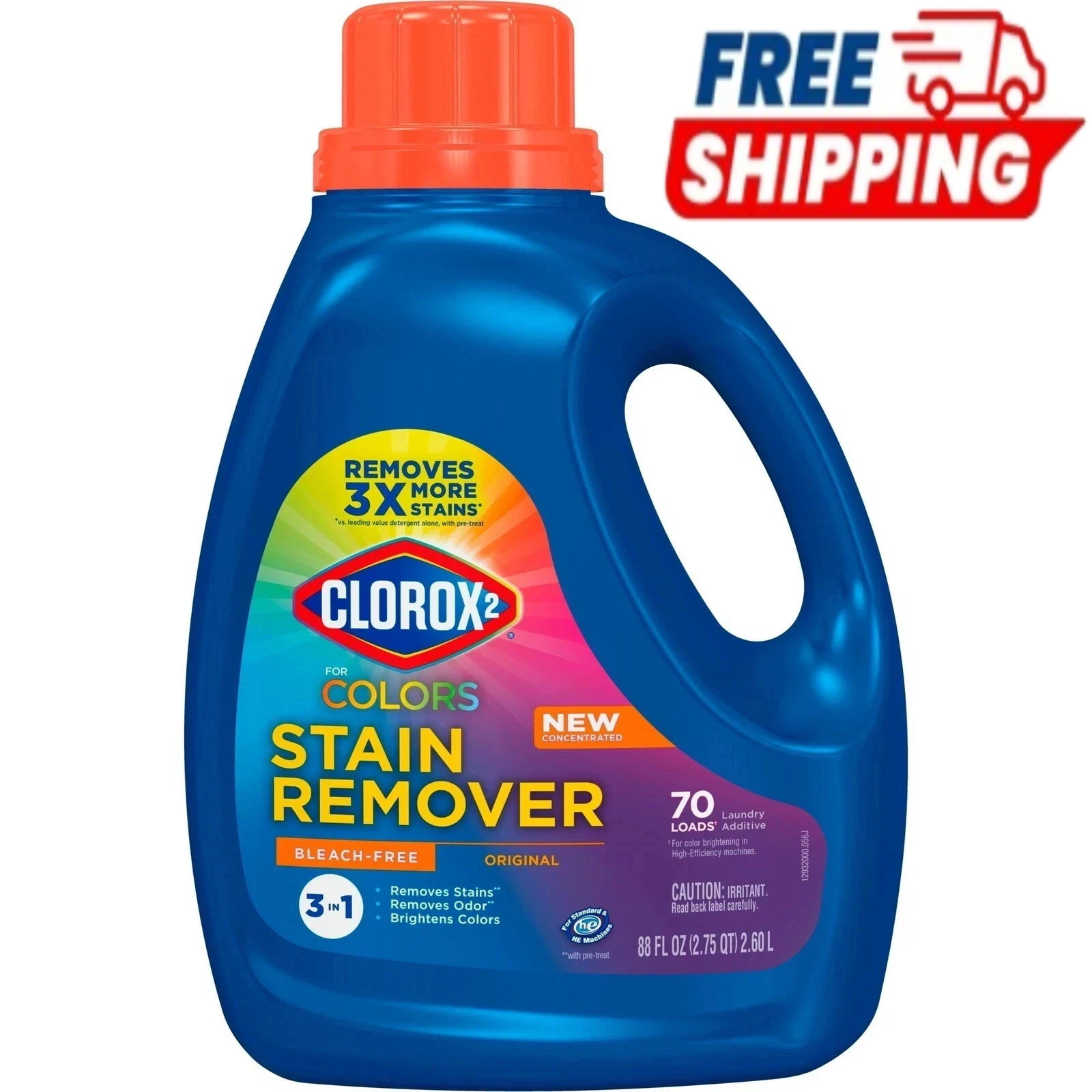 2 for Colors Stain Remover and Laundry Additive Bleach Free Original, 88 oz