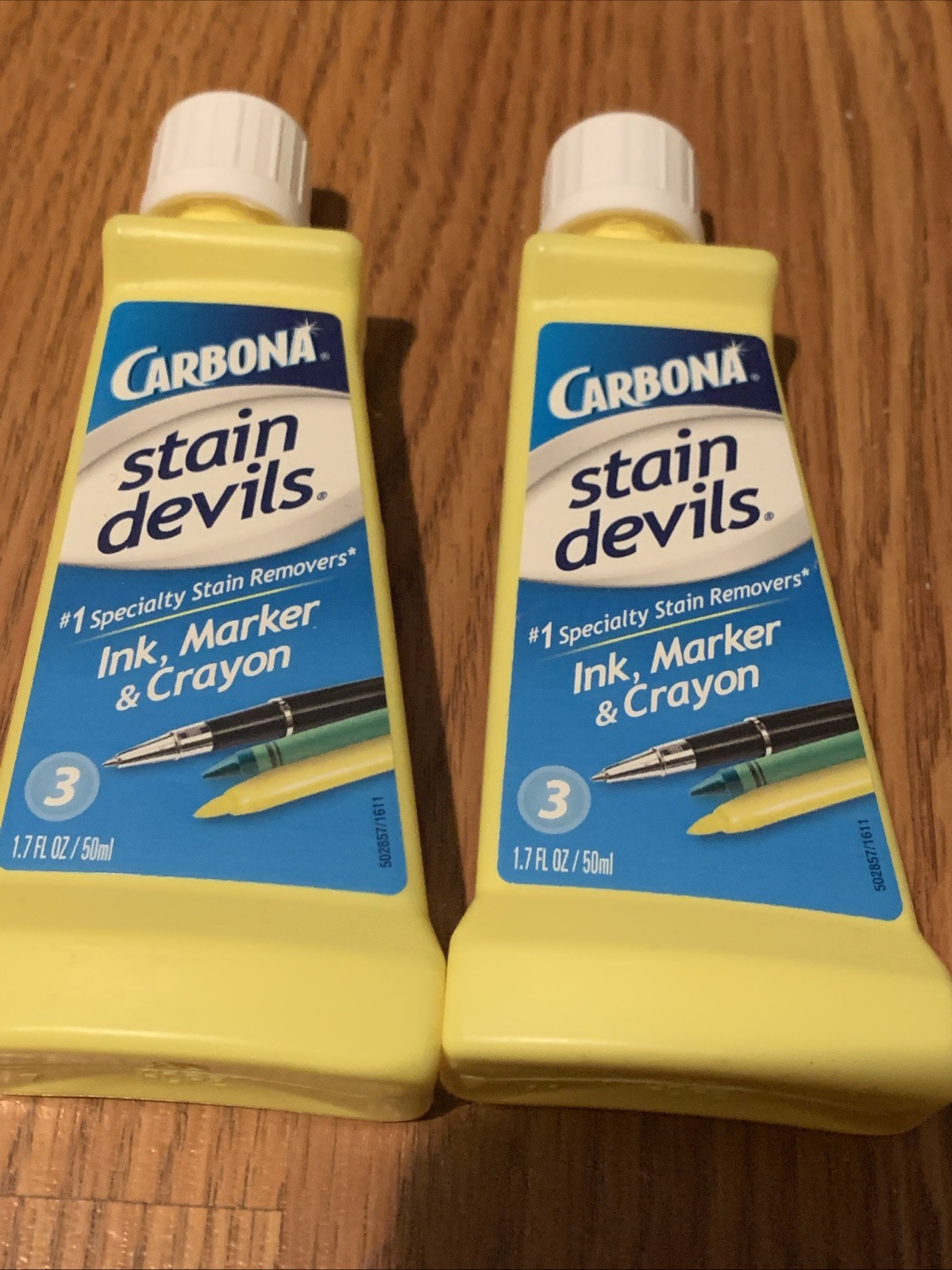 2 PACK Carbona Stain Devils #3 Ink Marker & Crayon 1.7 Fl Oz Bottles New