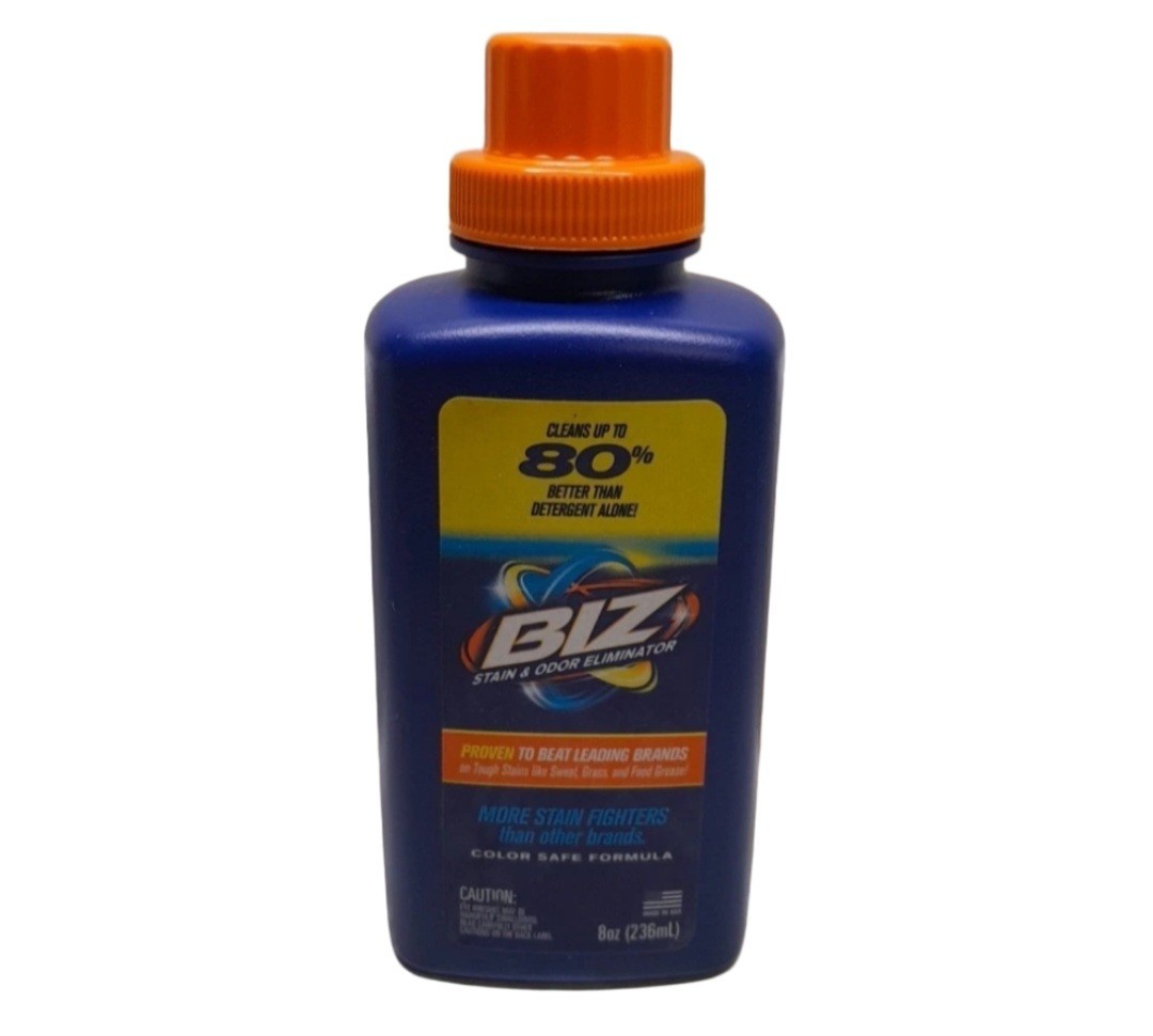 🧡 BIZ 🧡 (2-PACK) 8 Fl. Oz. 🫧 ●STAIN & ODOR ELIMINATOR● 🫧 Laundry 🫧 Booster.