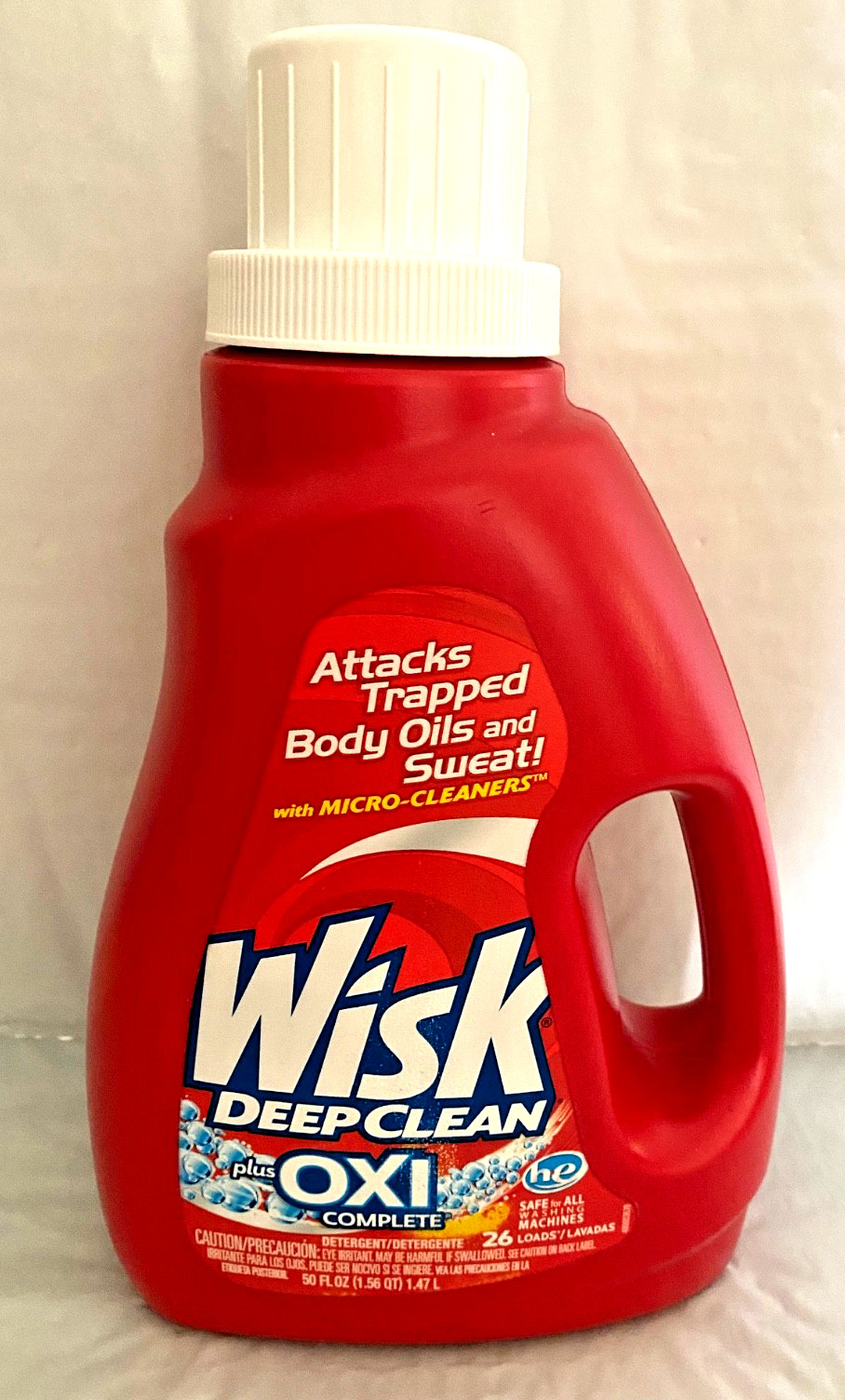 Wish Deep Clean Plus OXI Complete HE Laundry Detergent MicroCleaners 50 oz, NEW