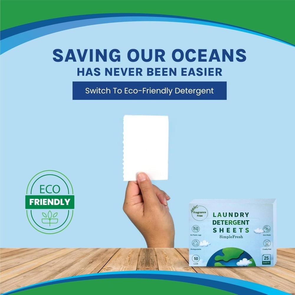 25 Laundry sheets (50 loads), fragrance free product – Laundry Detergent Sheets,