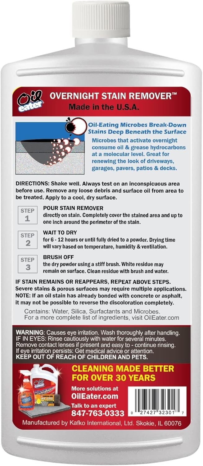 Overnight Stain Remover for Cleaning Oil Stains on Concrete, Driveway,…