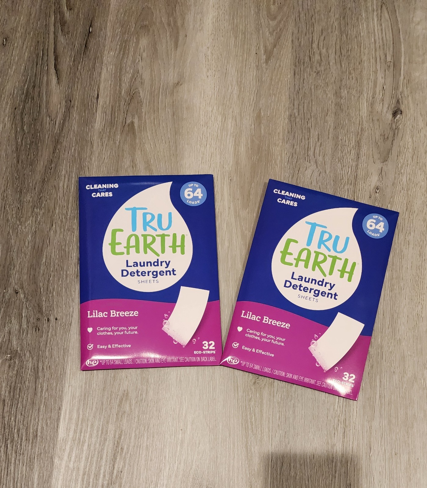 Tru Earth Compact Dry Laundry Detergent Sheets – Up to 64 Loads (32 Sheets) x 2