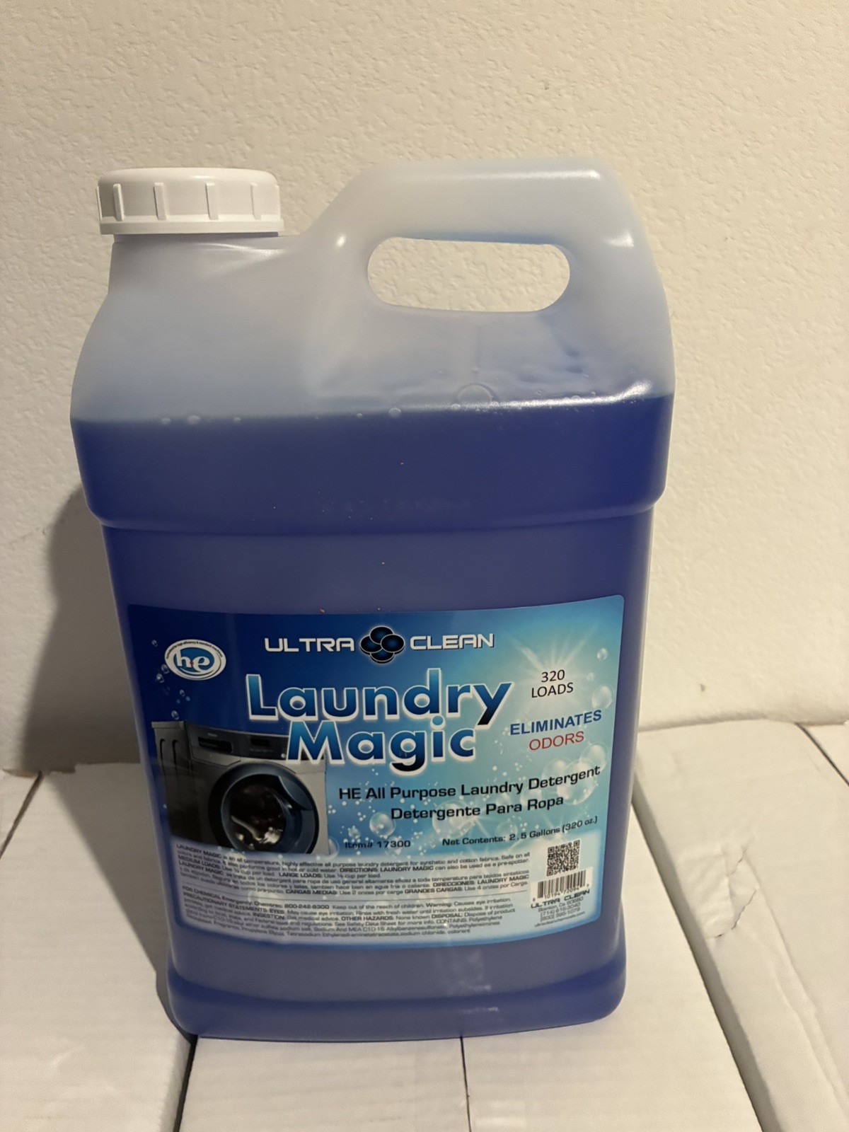 2.5 Gal Laundry Detergent , Up to 320 Loads, Original Blue Liquid, HE