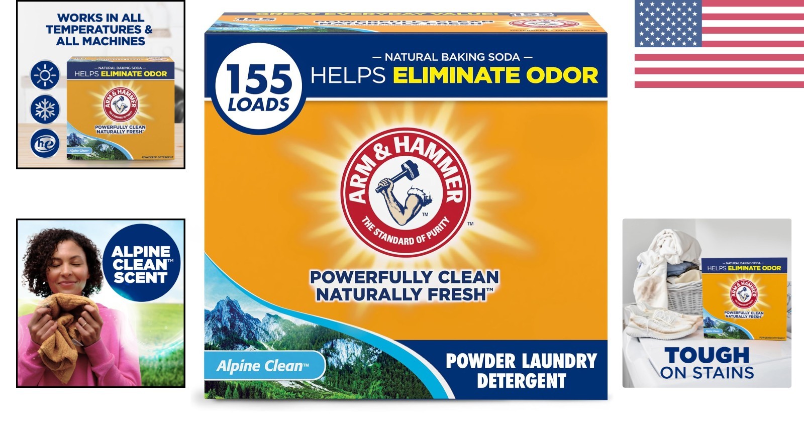 Dye-Free Alpine Clean Powder Laundry Detergent – 9.56 lb for Fresh Laundry